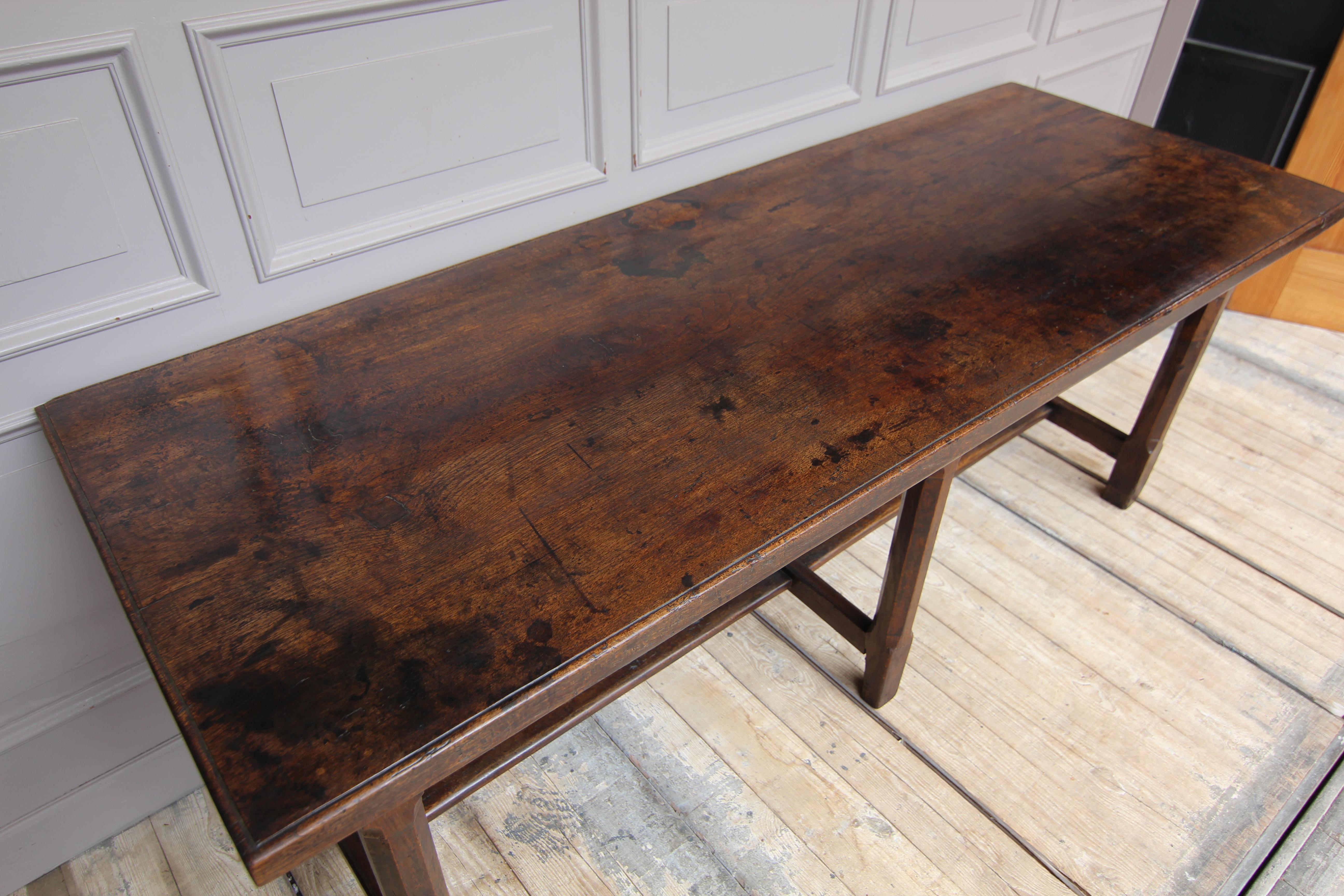 18th Century French Refectory or Dining Table Made of Oak 11