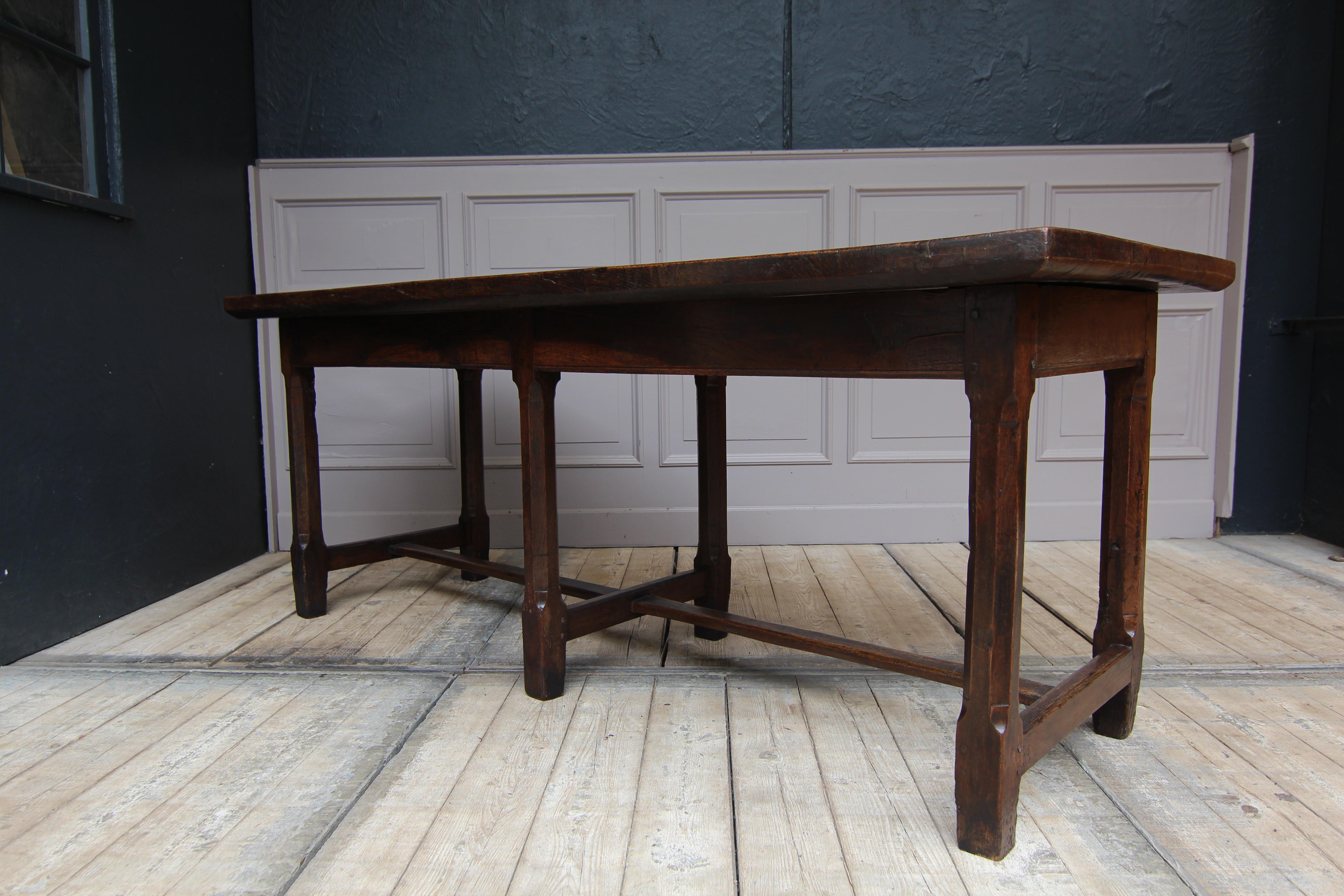 18th Century French Refectory or Dining Table Made of Oak 12