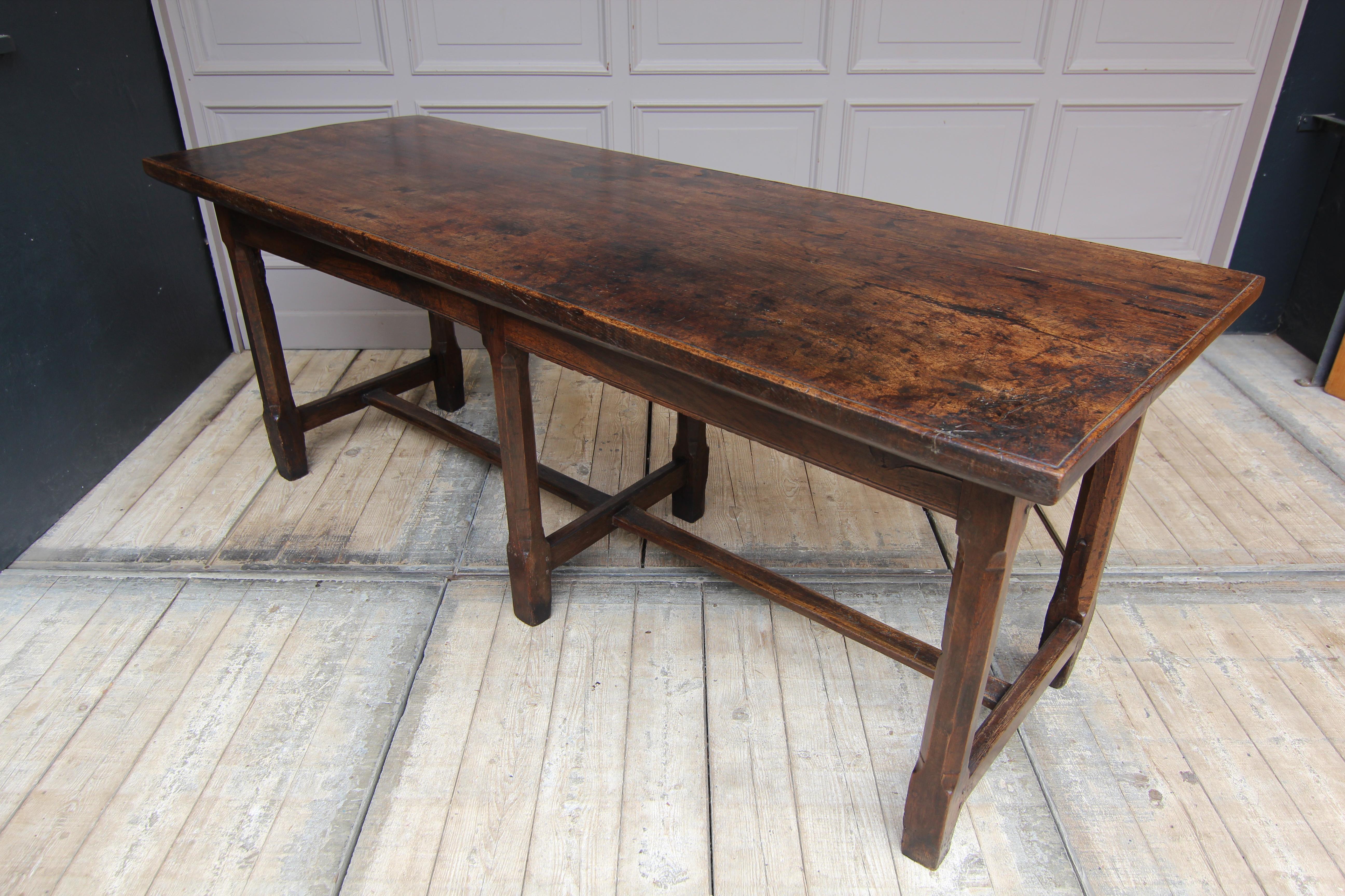 18th Century French Refectory or Dining Table Made of Oak 13