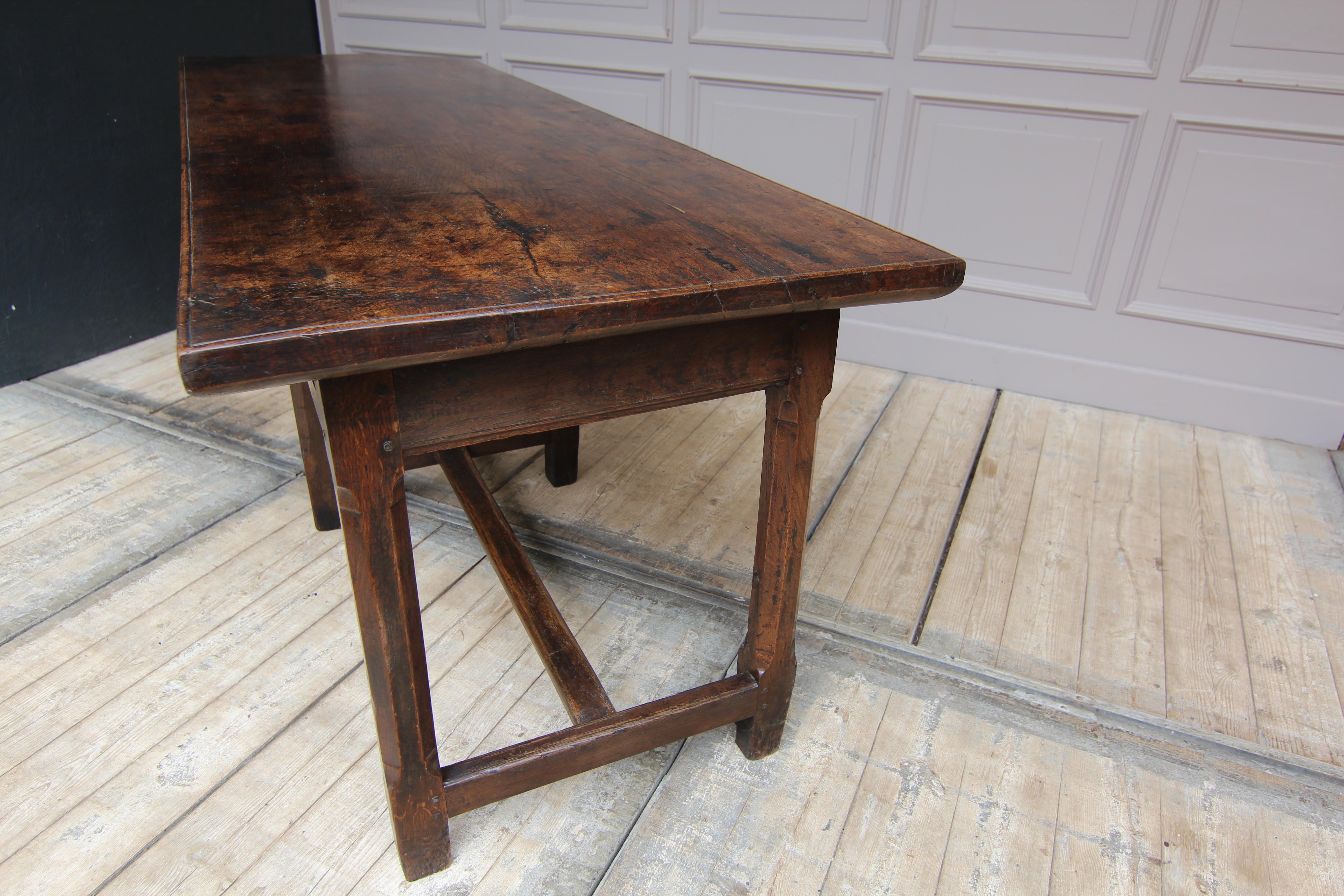 18th Century French Refectory or Dining Table Made of Oak 14