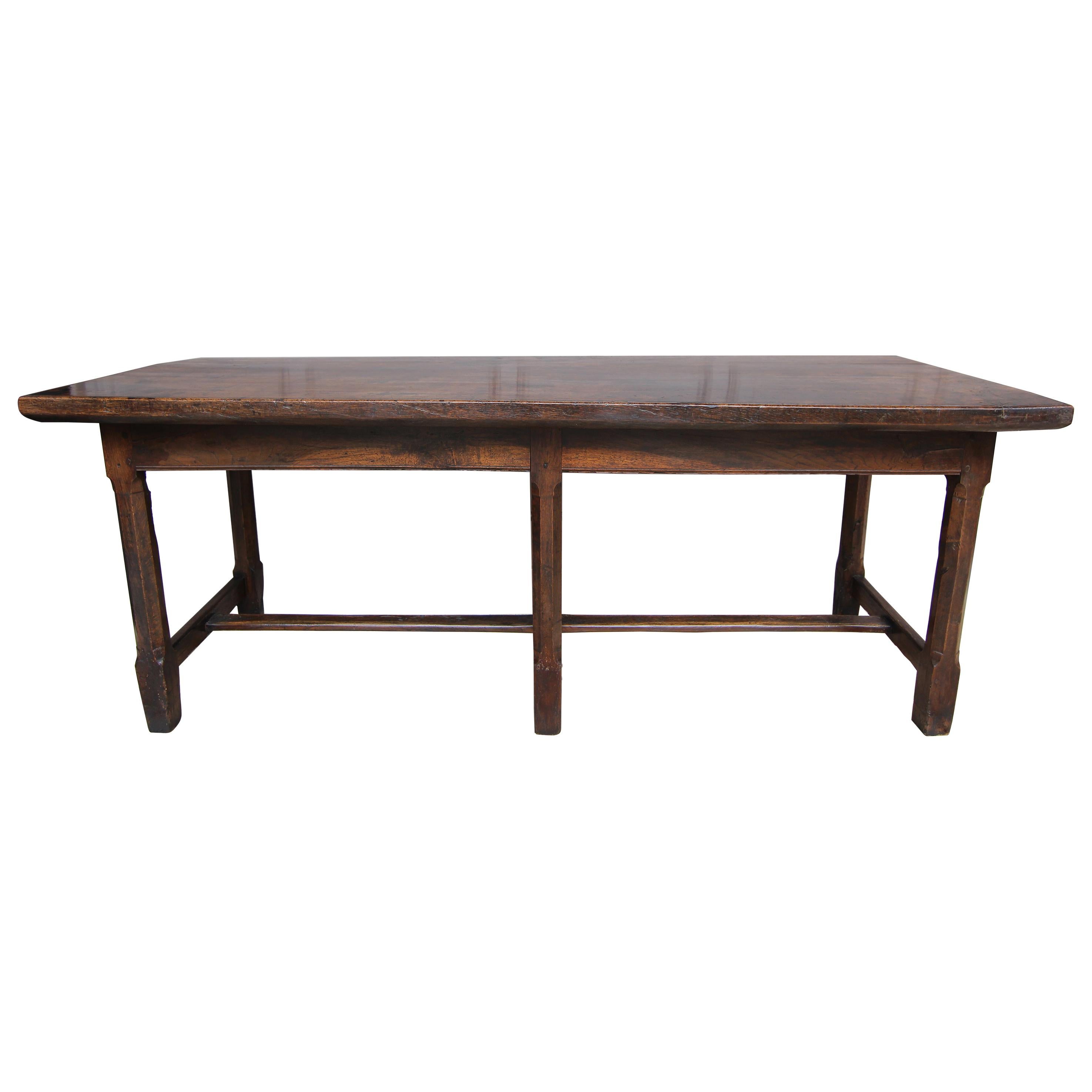 18th Century French Refectory or Dining Table Made of Oak