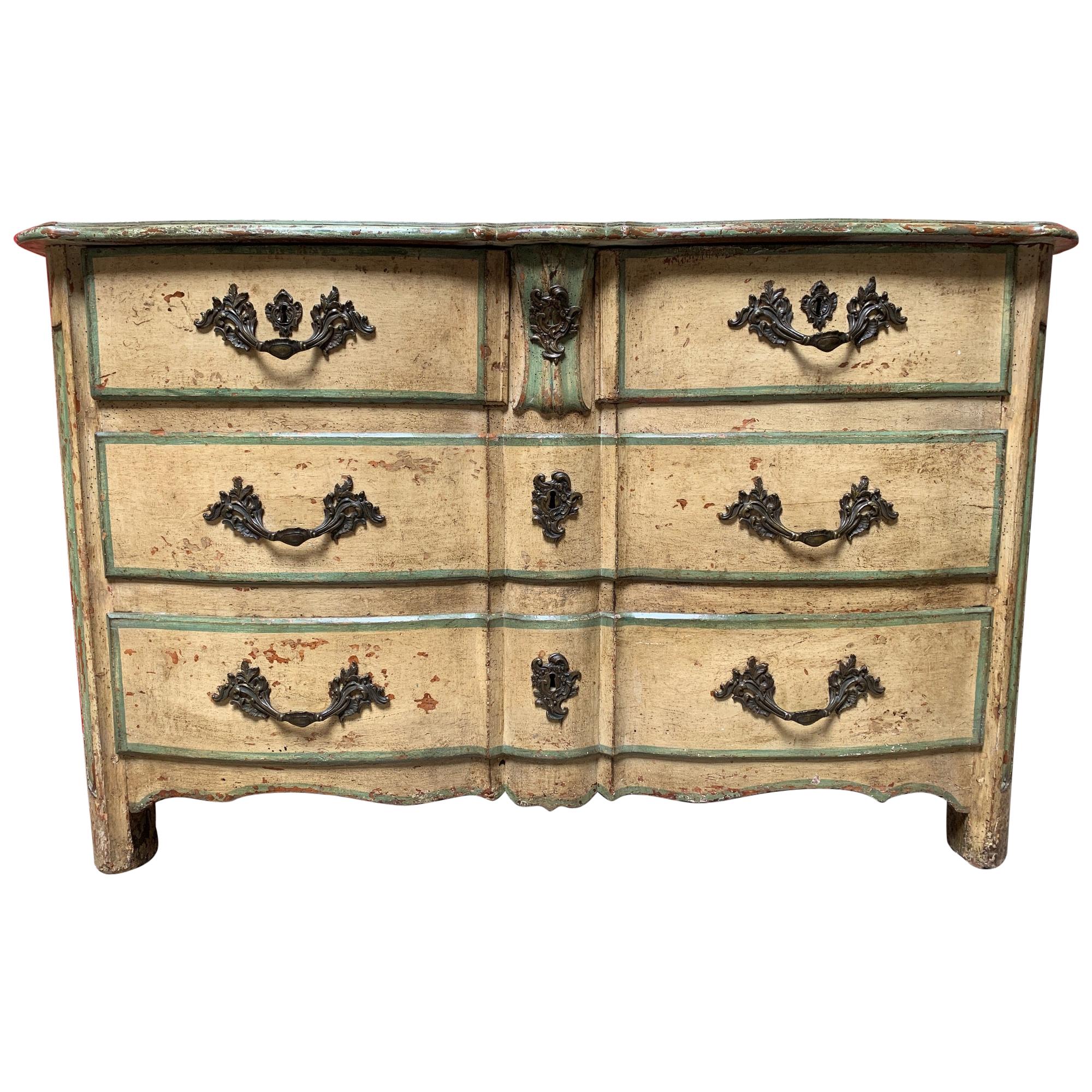 18th Century French Regence Commode with a Painted Finish