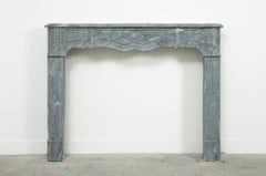 18th Century French Régence Fireplace Mantel in Grey Bardiglio Marble