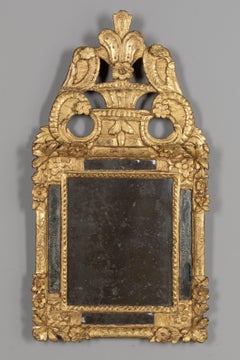 18th Century French Regence Gilded Parclose Mirror