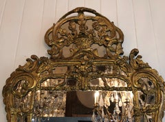 18th Century French Régence Giltwood Mirror