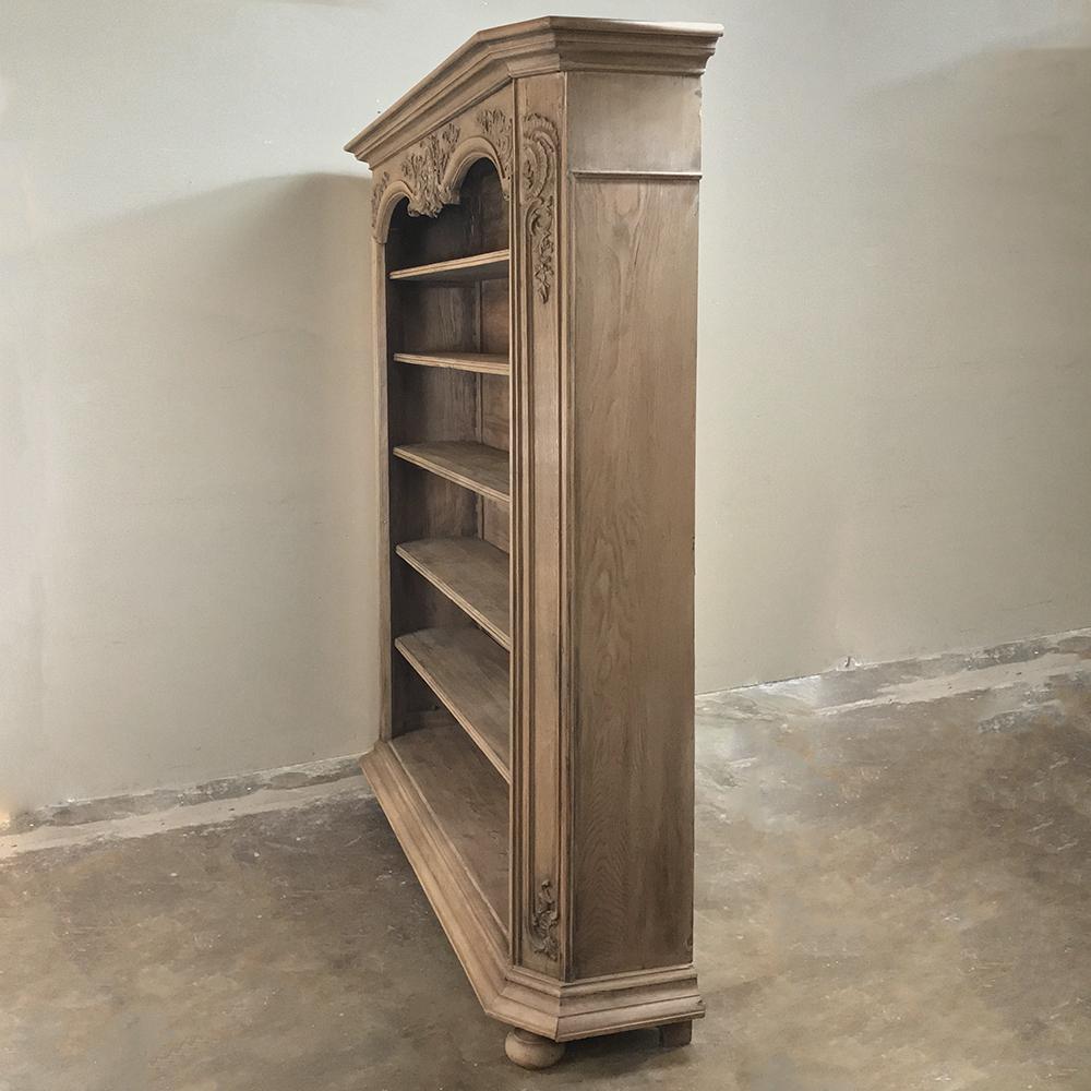 18th Century French Regence Stripped Oak Bookcase 2