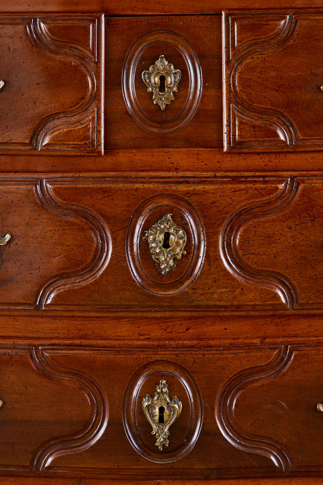 18th Century French Regence Walnut Commode or Chest 5