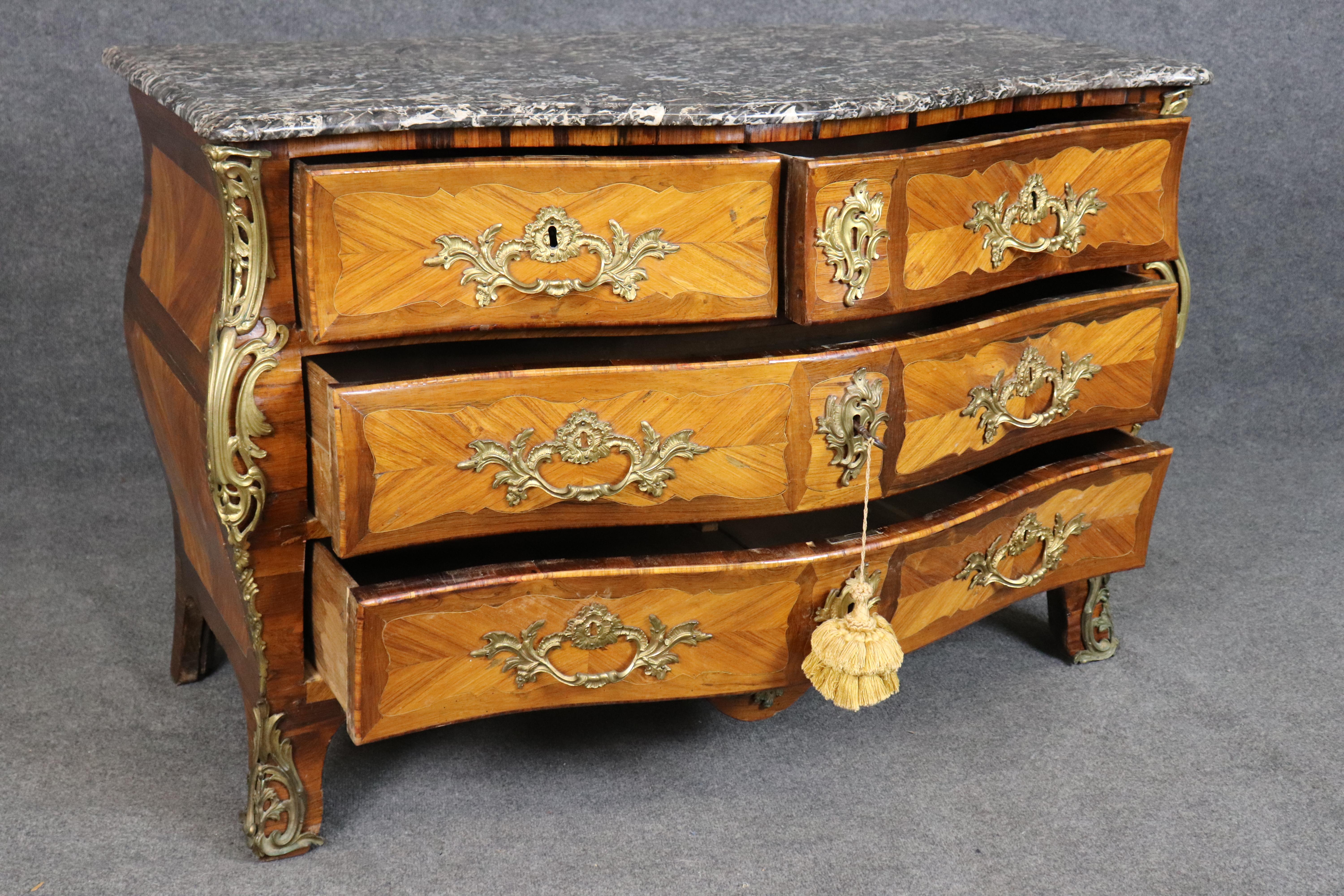 Breccia Marble 18th century French Regency Bronze Mounted Commode By Louis Pelletier c. 1760 For Sale