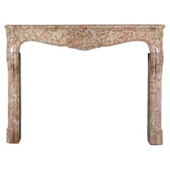 18th Century French Regency Period Rose De Bourgogne Chimney Piece - Luxury Chic