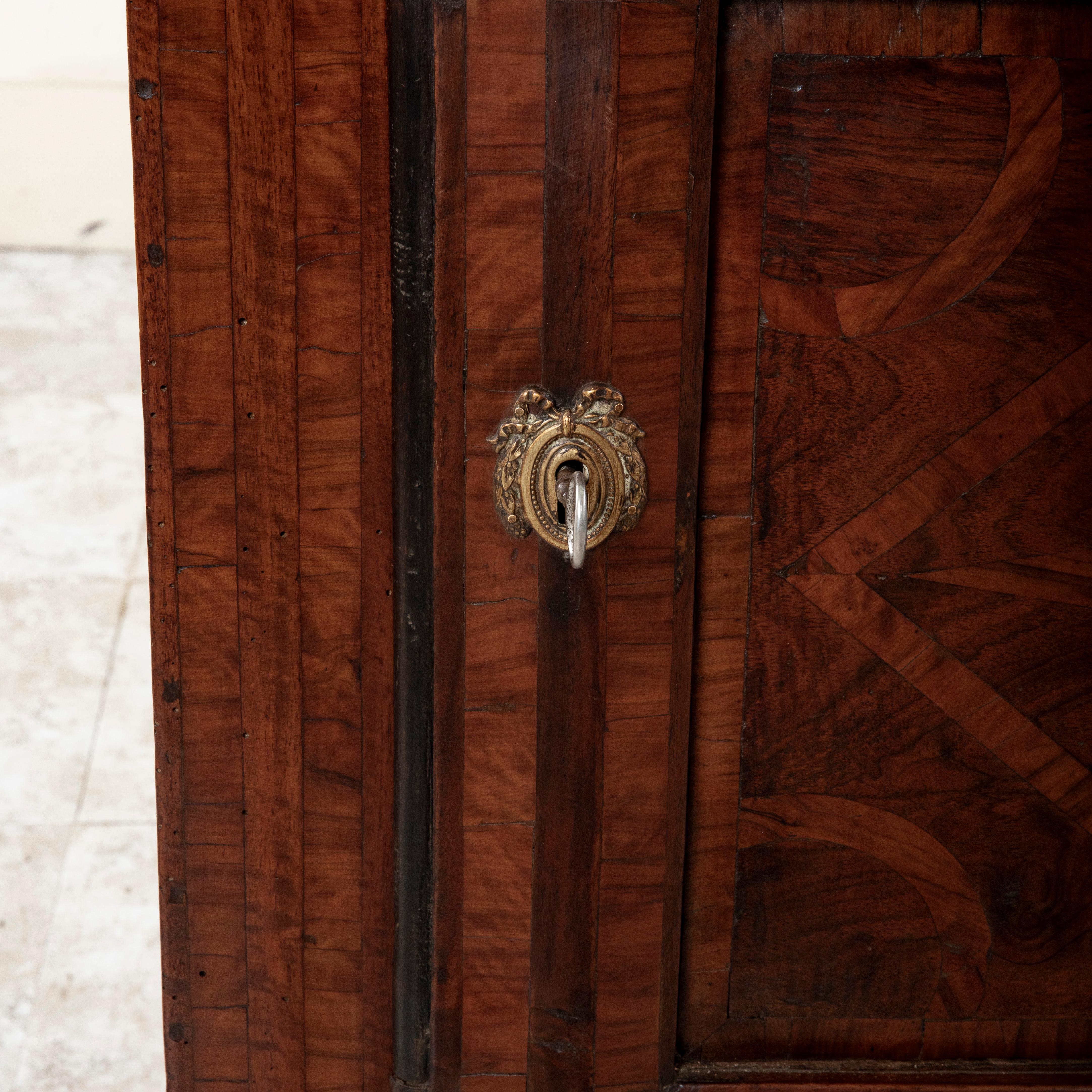 18th Century French Regency Period Walnut and Rosewood Marquetry Cabinet 5