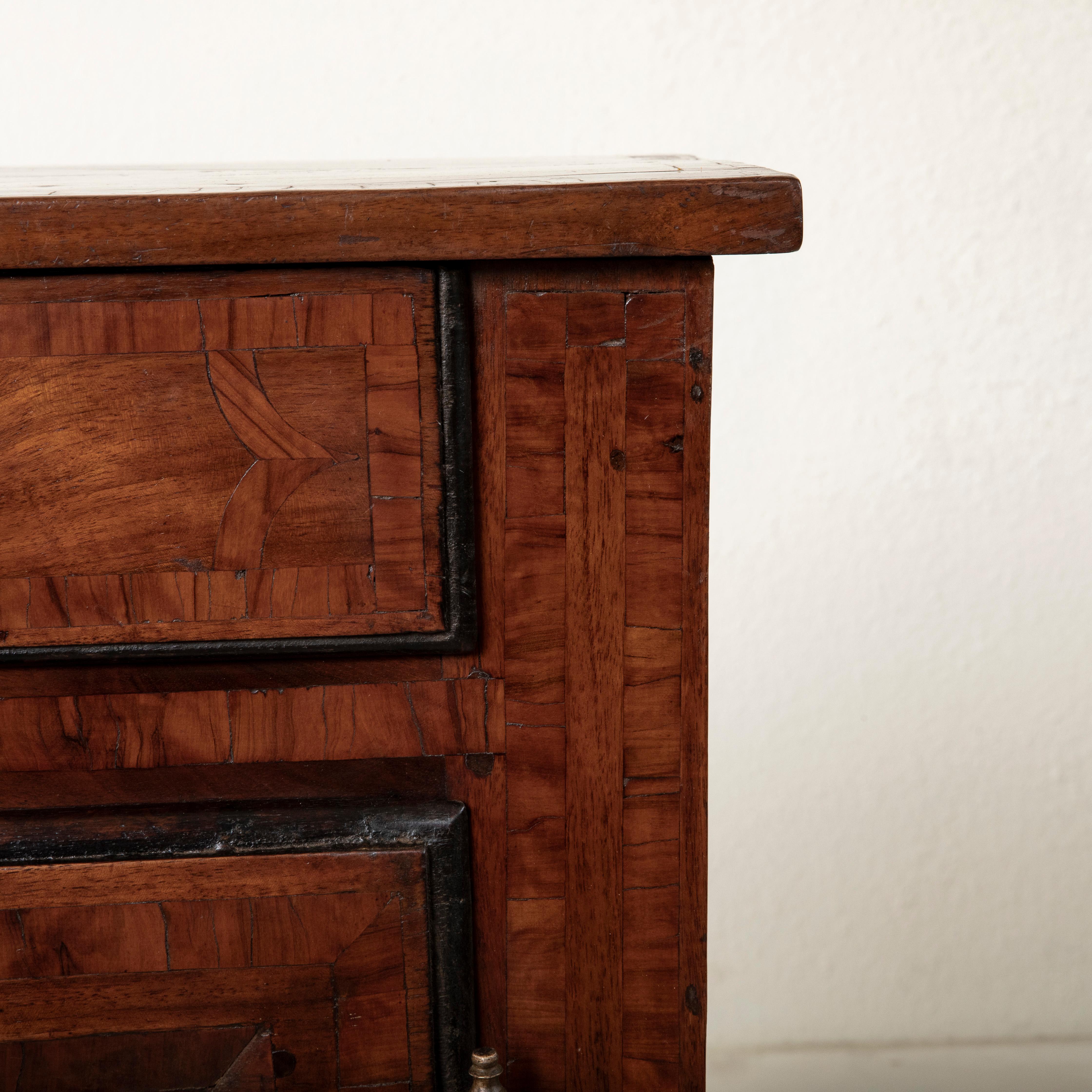 18th Century French Regency Period Walnut and Rosewood Marquetry Cabinet 7