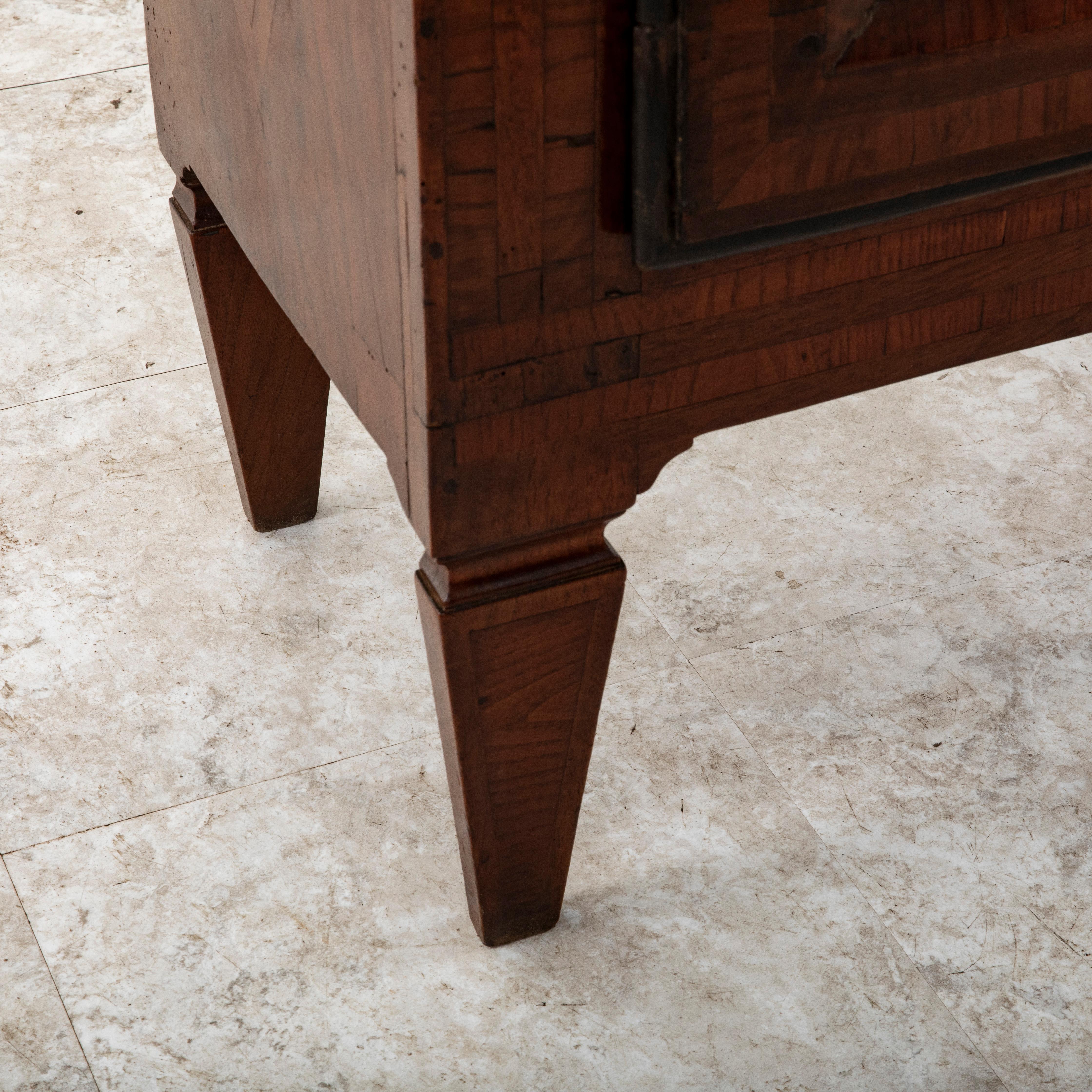 18th Century French Regency Period Walnut and Rosewood Marquetry Cabinet 8
