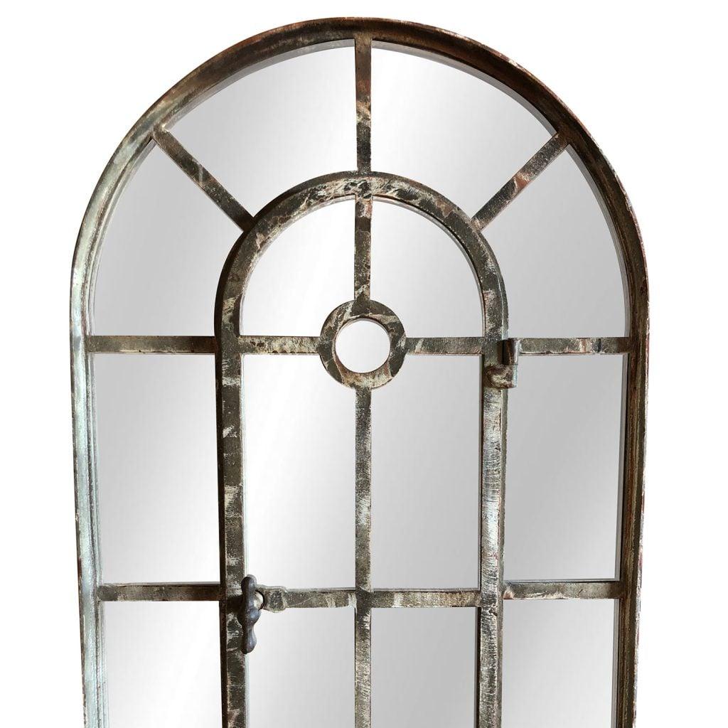 Cast 18th Century French Reims Orangerie Metal Wall Mirror