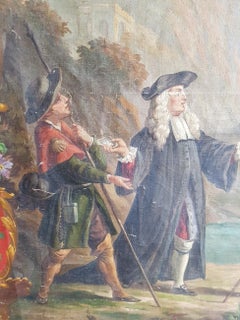 18th Century French Religious Painting of Pilgrims