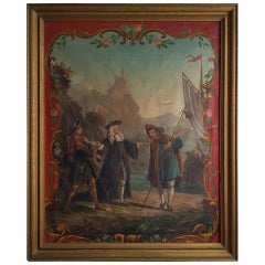 18th Century French Religious Painting of Pilgrims