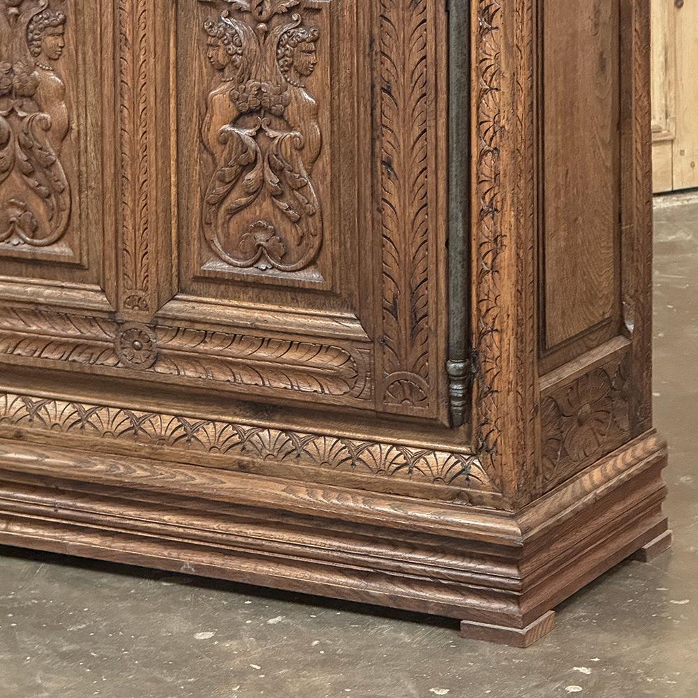 Gabinete renacentista francés del siglo XVIII con mármol de Carrara en venta 3