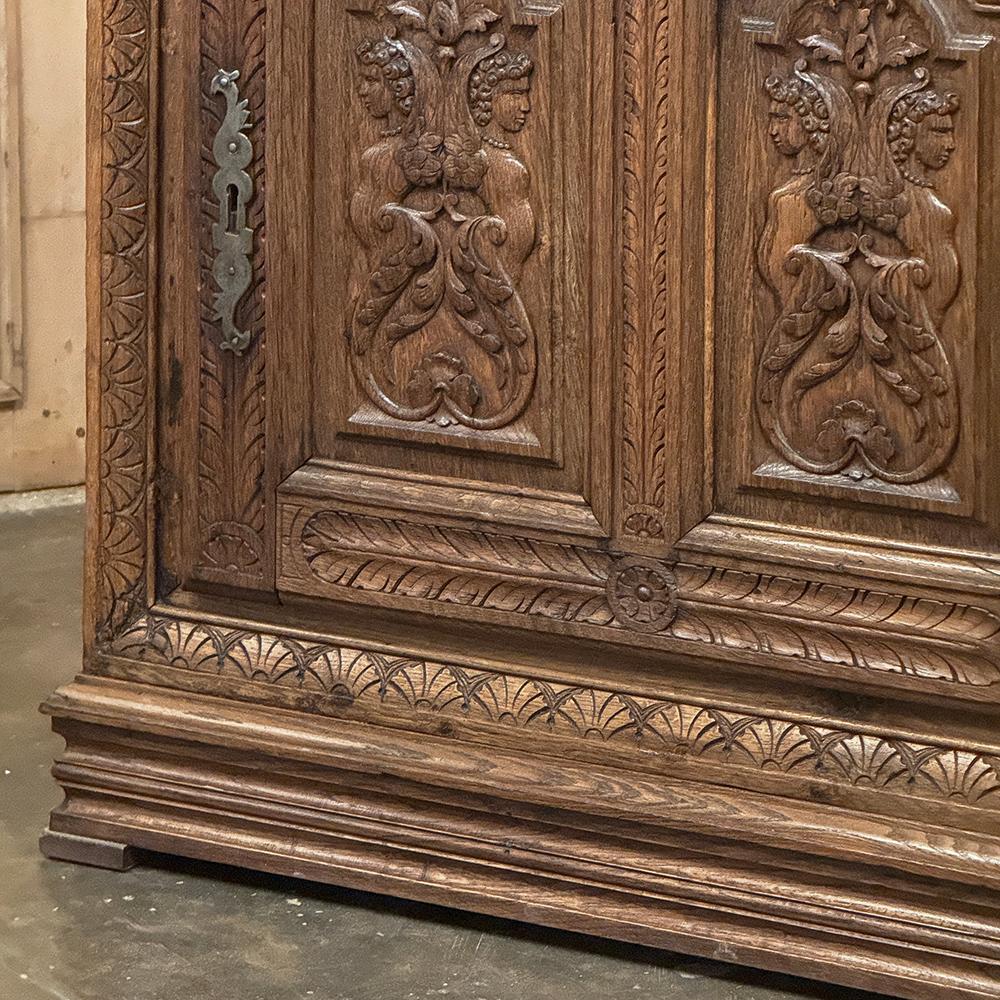 Gabinete renacentista francés del siglo XVIII con mármol de Carrara en venta 4