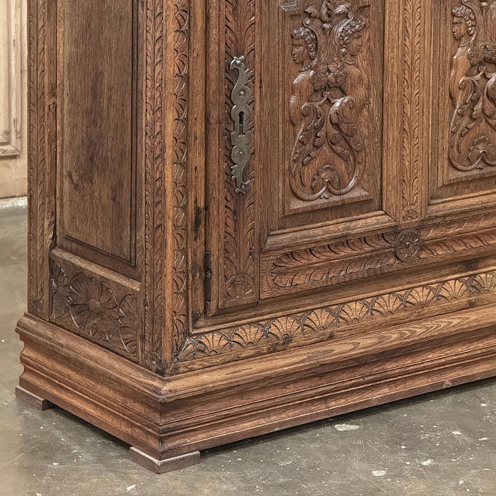 Gabinete renacentista francés del siglo XVIII con mármol de Carrara en Bueno estado para la venta en Dallas, TX