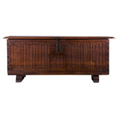 Antique 18th Century French Renaissance Style Carved Walnut Blanket Chest