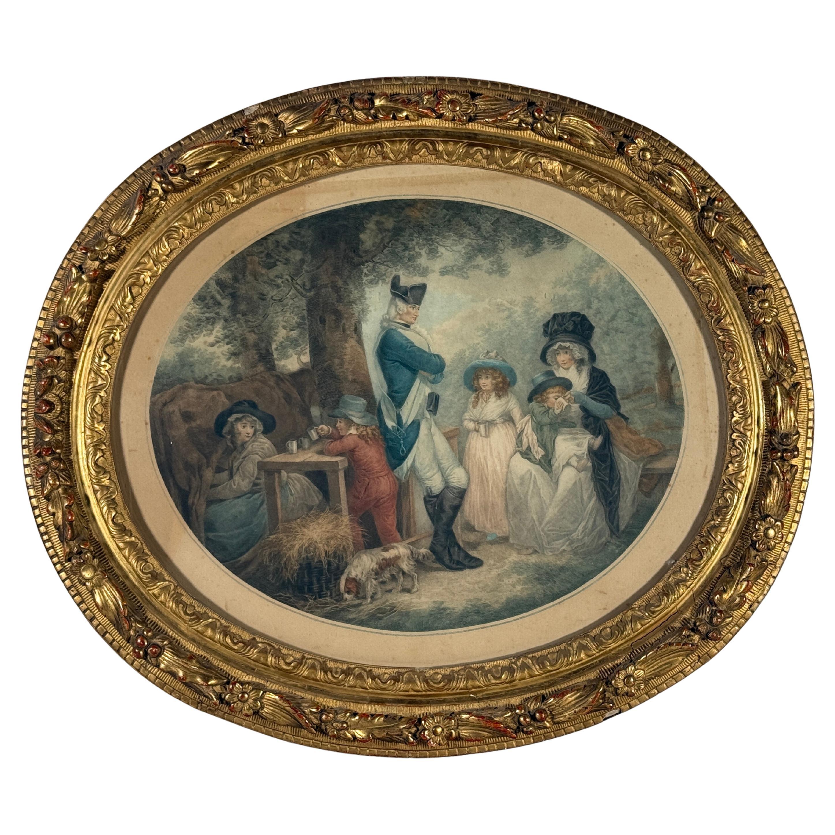 18th Century French Revolutionary Hand Colored Engraving