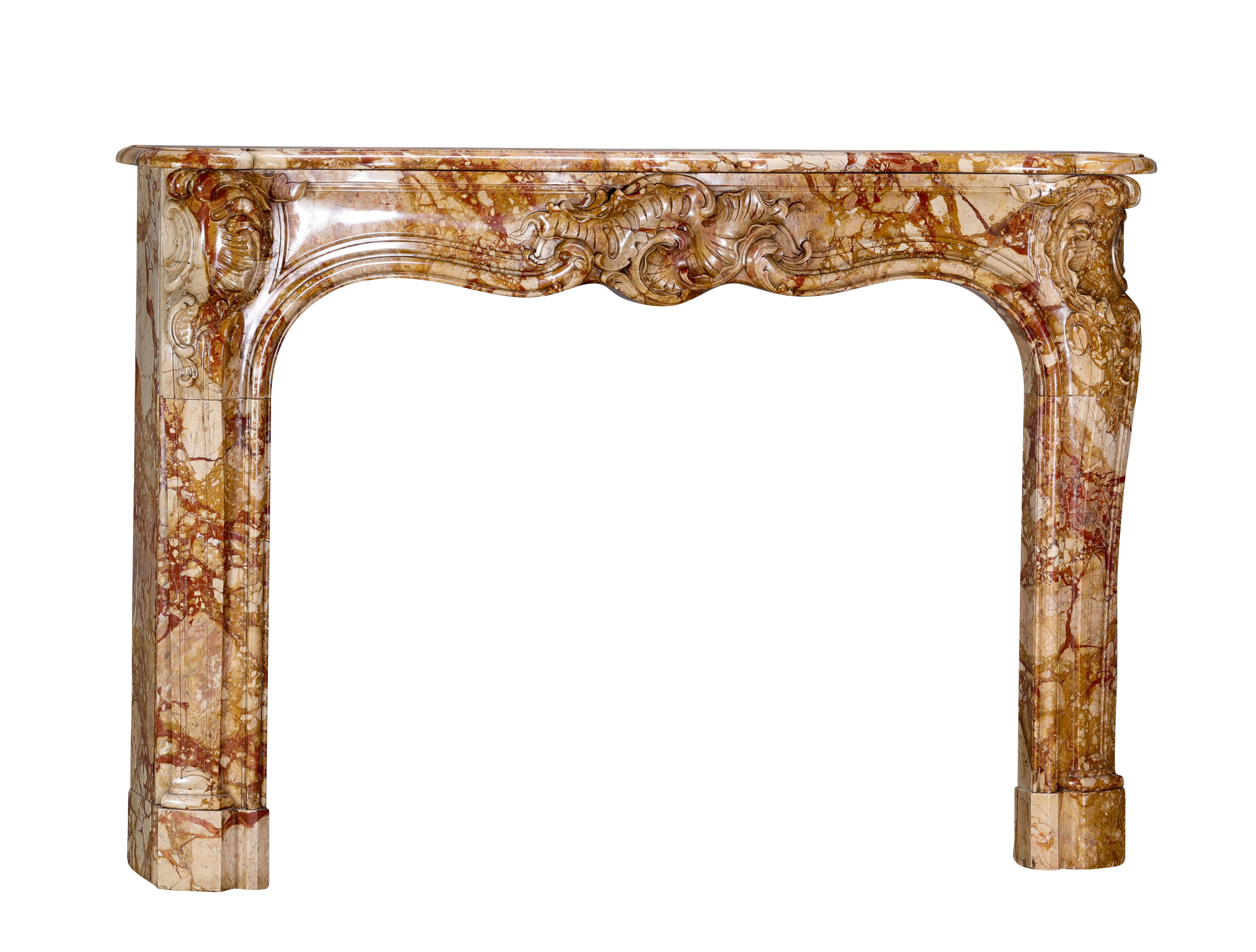 Chimenea French Rococo del Siglo XVIII en Mármol Real de Exclusive Design en venta 4