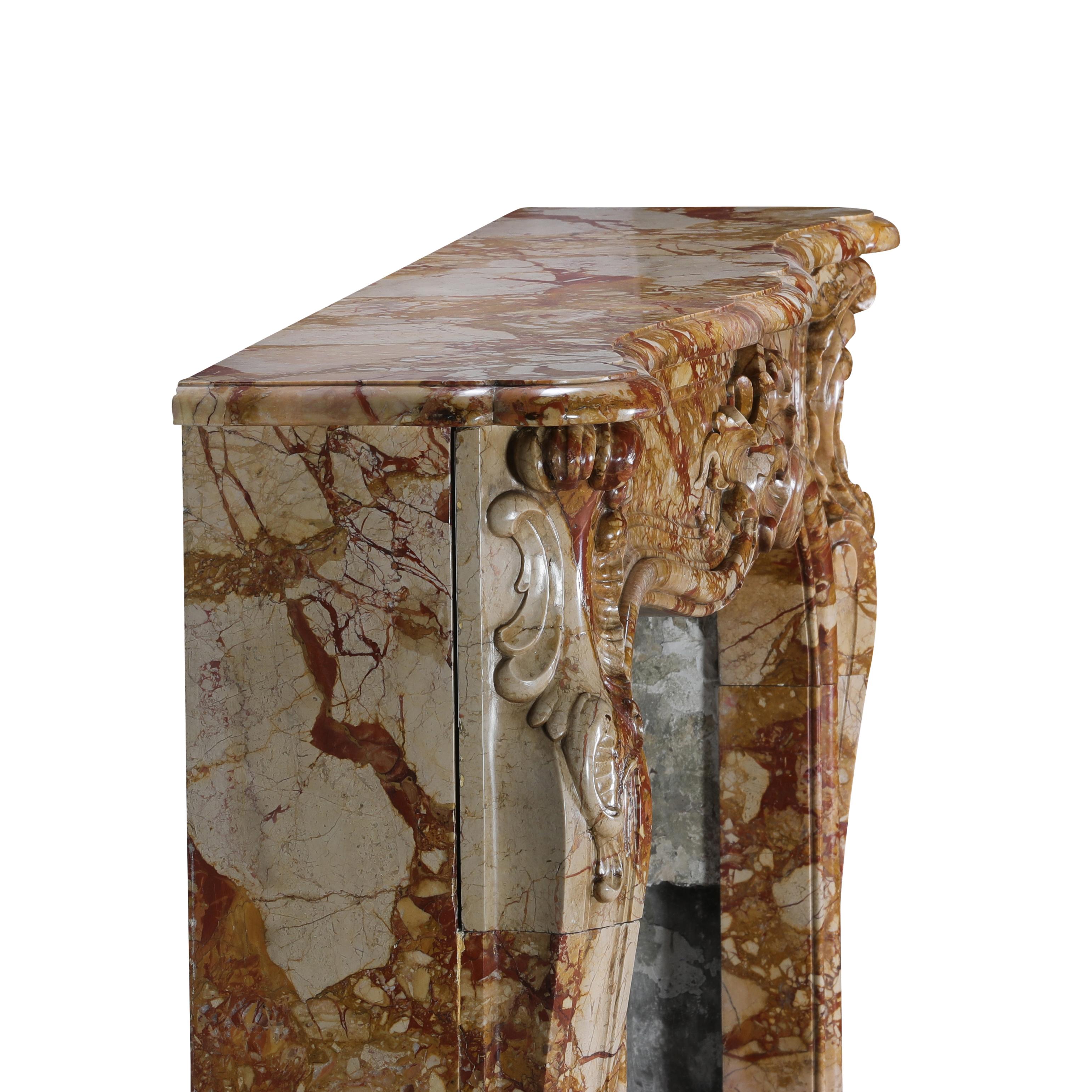 Chimenea French Rococo del Siglo XVIII en Mármol Real de Exclusive Design en venta 6