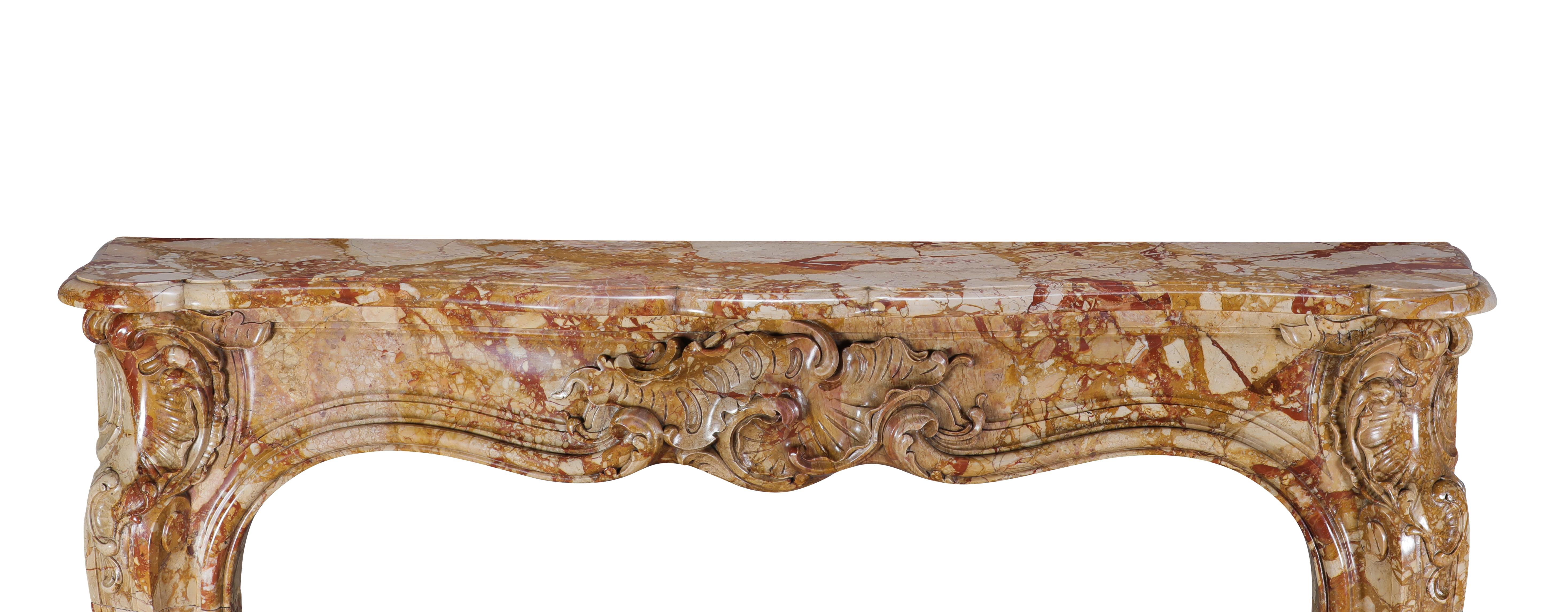Chimenea French Rococo del Siglo XVIII en Mármol Real de Exclusive Design en venta 12