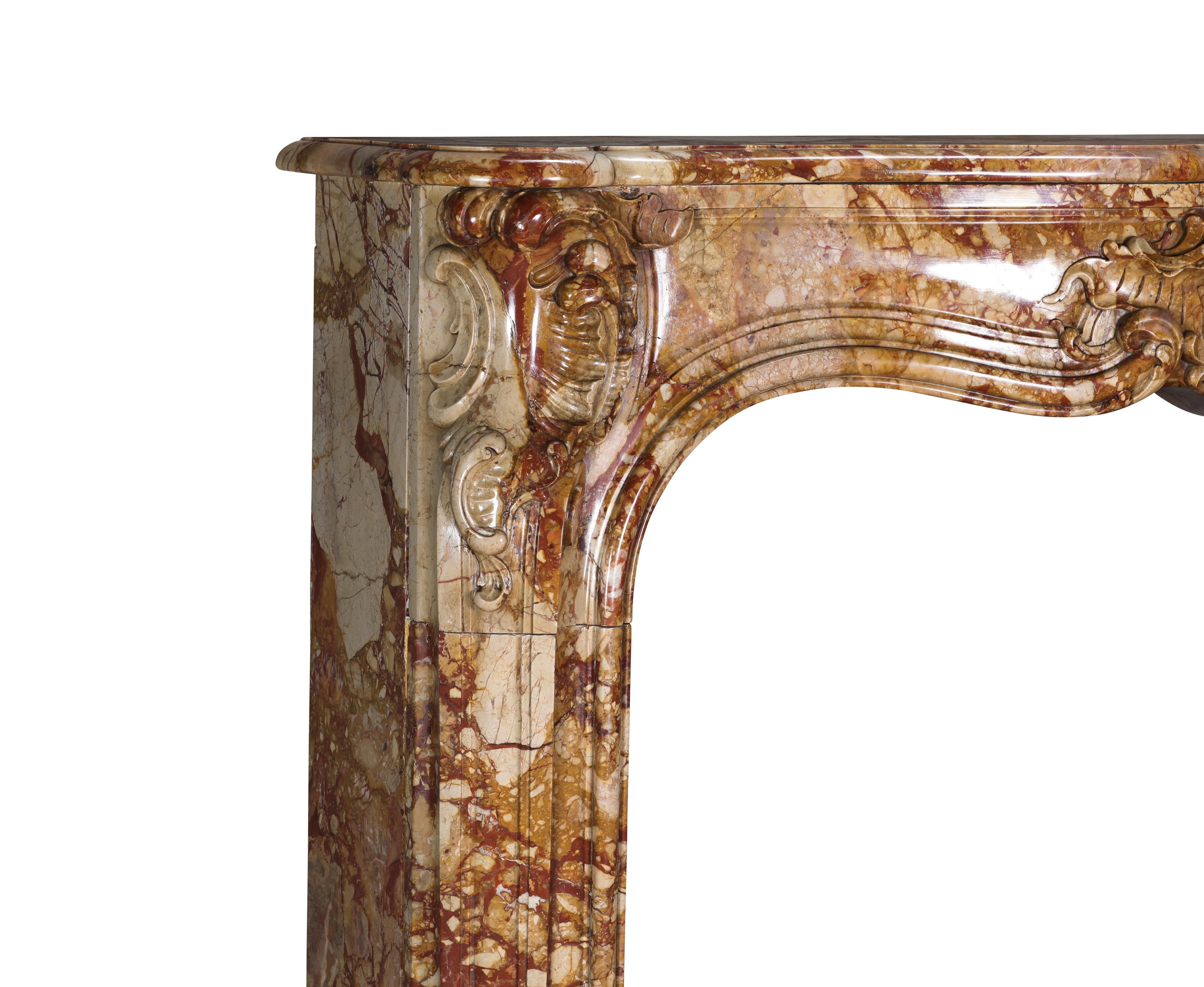 Chimenea French Rococo del Siglo XVIII en Mármol Real de Exclusive Design en venta 1