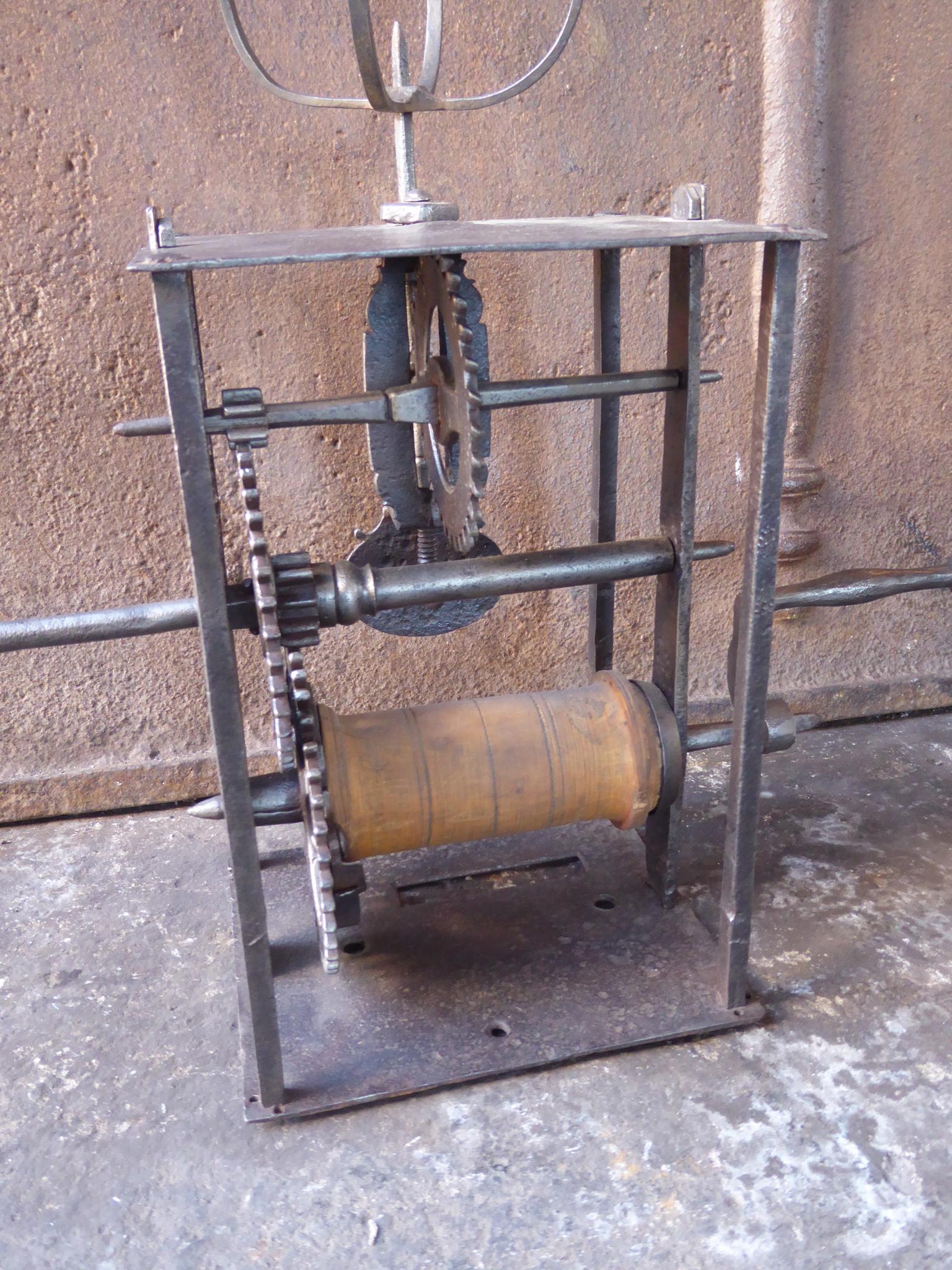 17th Century French Weight-Driven Roasting Spit Jack 4