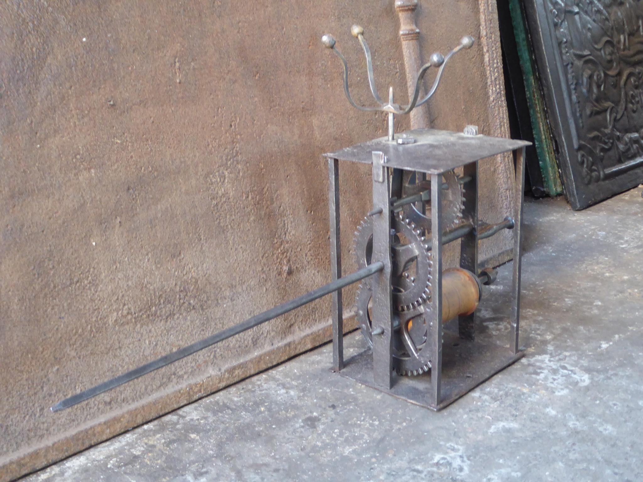 17th Century French Weight-Driven Roasting Spit Jack 6