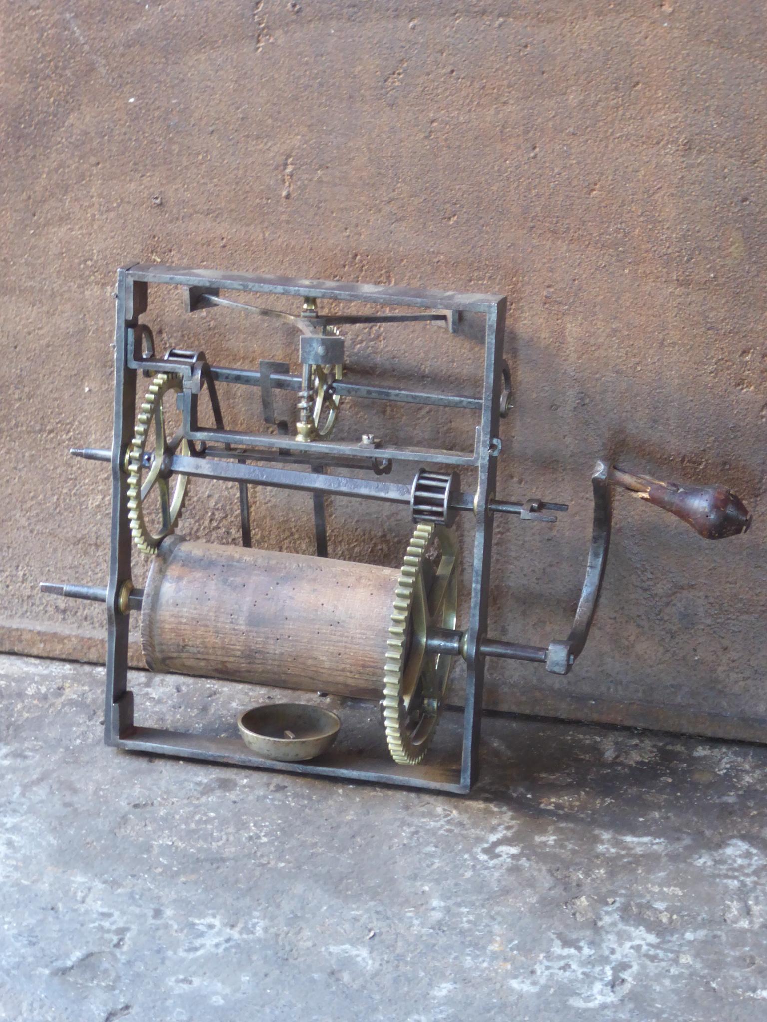 18th Century French Weight-Driven Roasting Spit Jack In Fair Condition In Amerongen, Amerongen