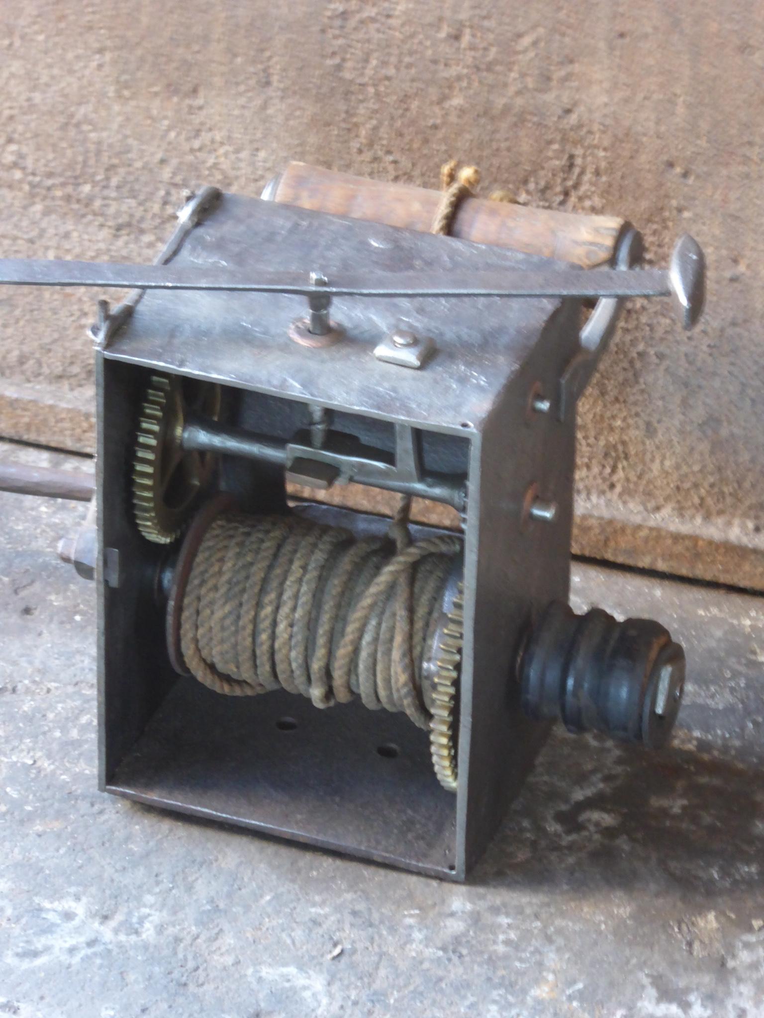 18th Century and Earlier 18th Century French Weight-Driven Roasting Spit Jack For Sale
