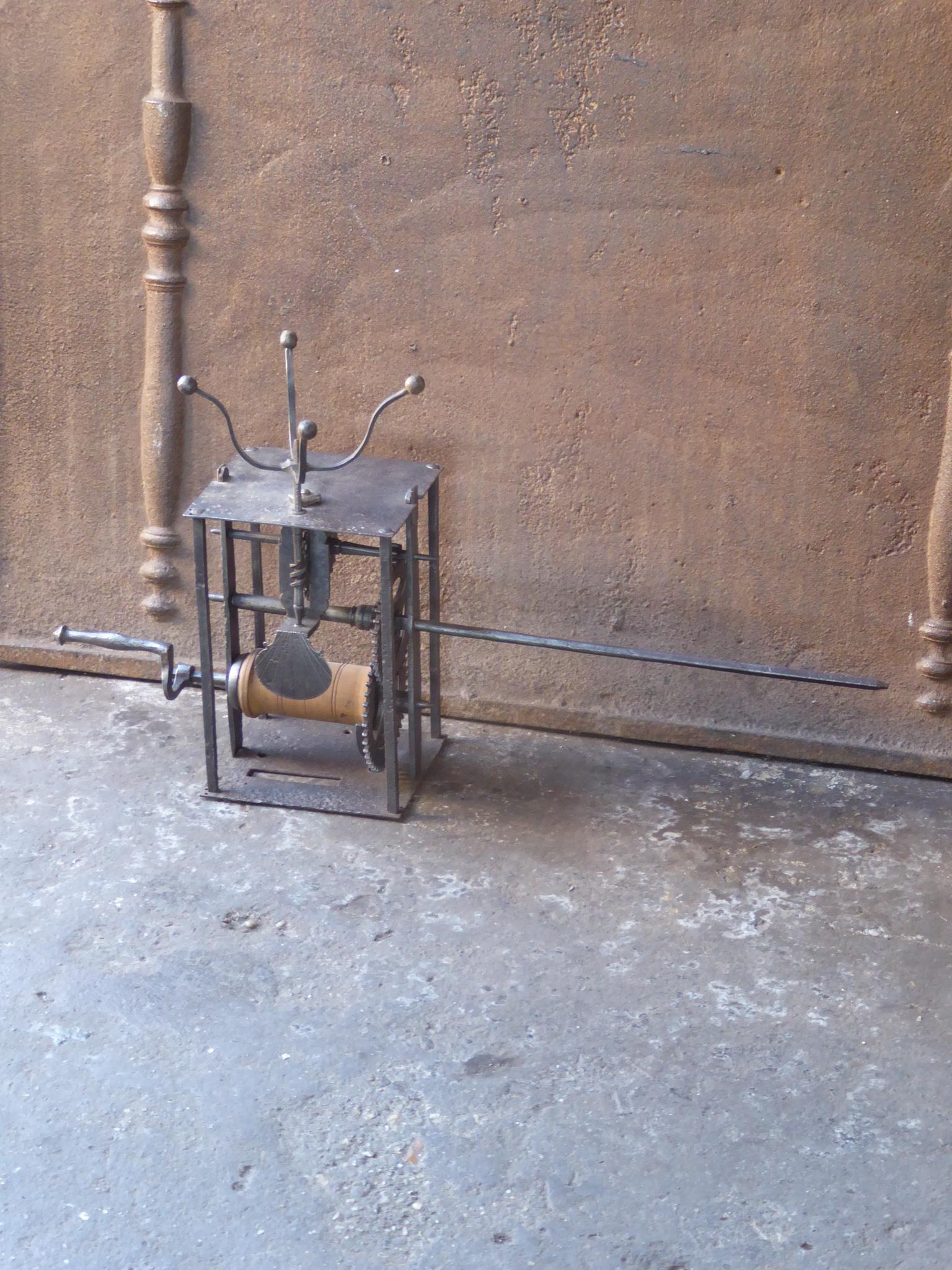18th Century and Earlier 17th Century French Weight-Driven Roasting Spit Jack