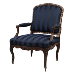 18th Century French Rococo Armchair Fauteuil à la Reine around 1760