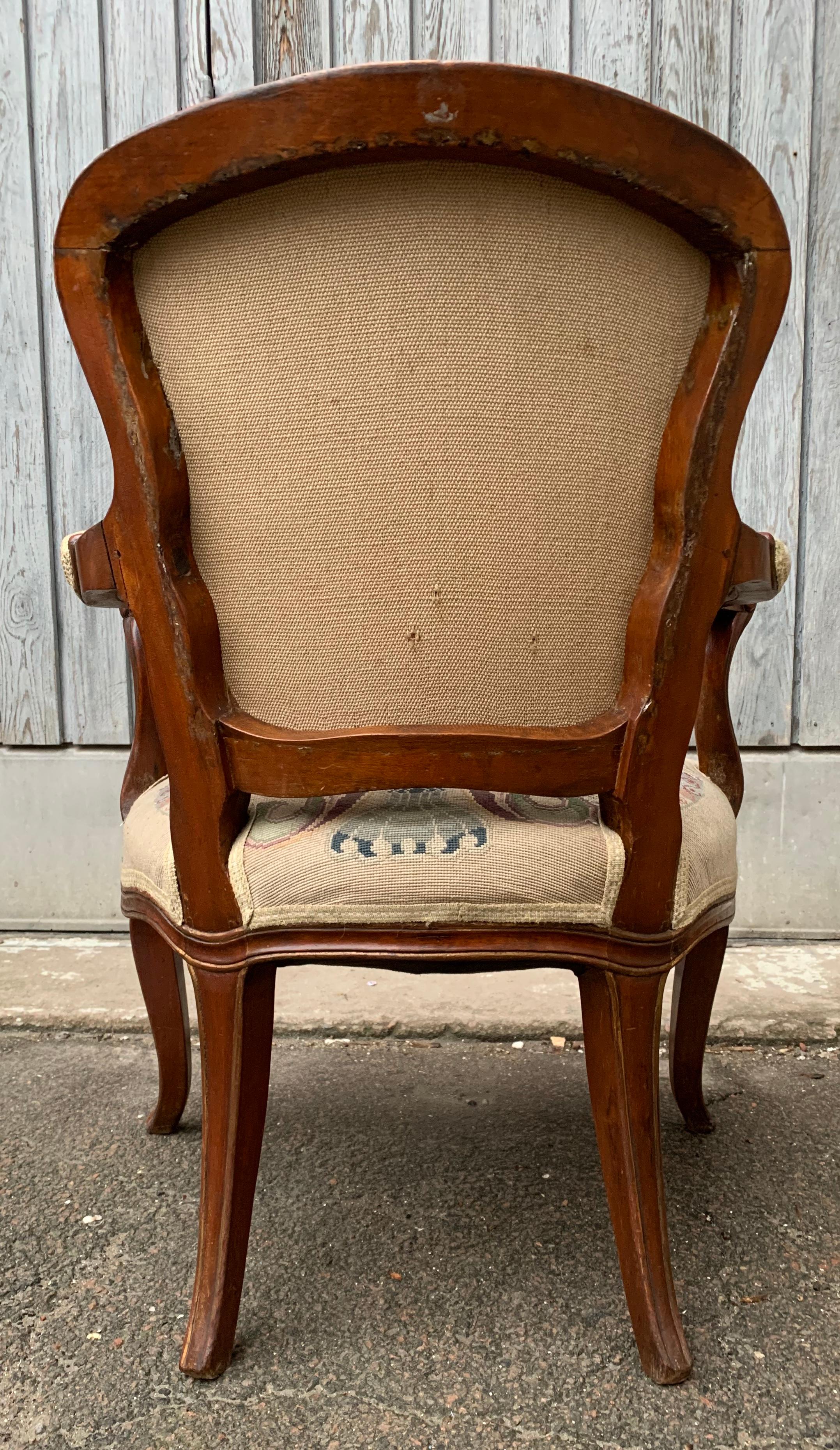 18th Century French Rococo Armchair For Sale 1