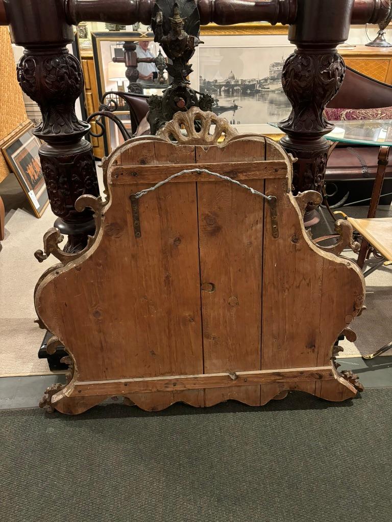 18th Century French Rococo Gilt Wood Mantle Mirror 8