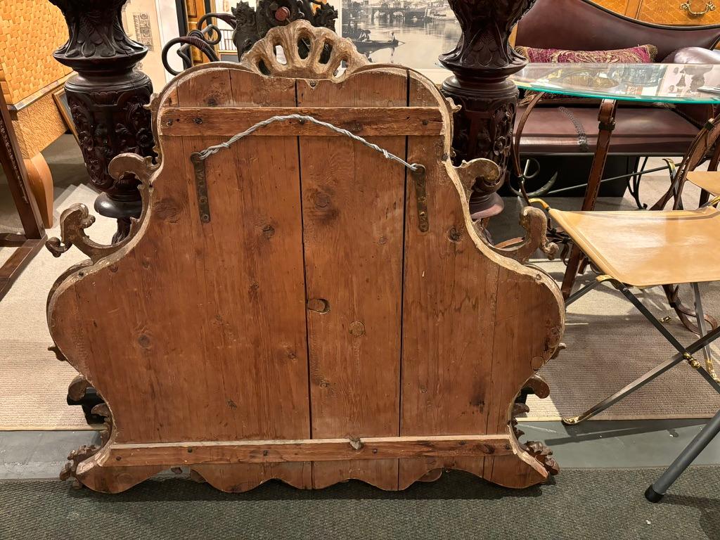 18th Century French Rococo Gilt Wood Mantle Mirror 3