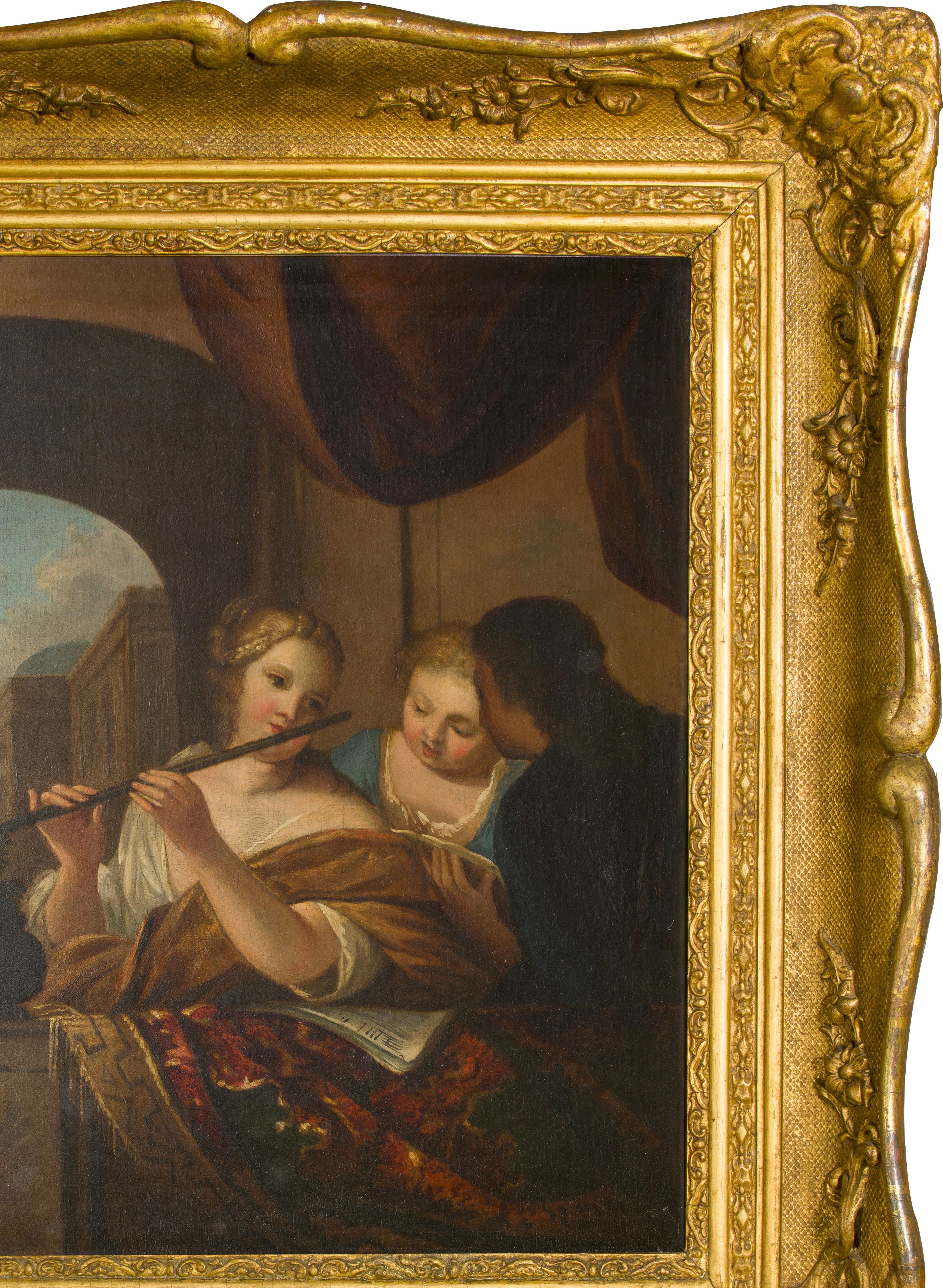 A olio Pittura Rococò francese del XVIII secolo in vendita
