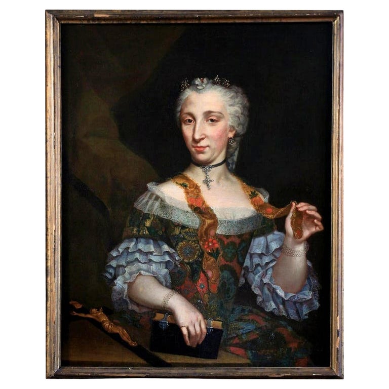 18th Century French School "Lady Portrait" For Sale