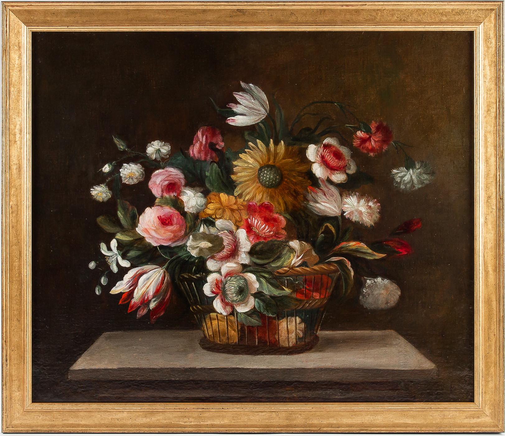 18th Century French School, Pair of Oil on Canvas Bouquets of Flowers 5