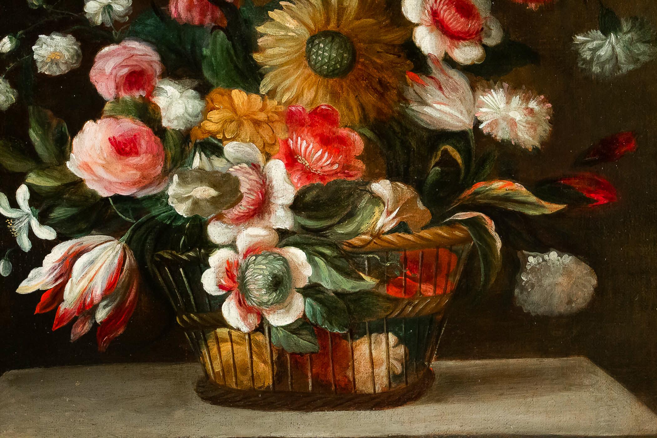 18th Century French School, Pair of Oil on Canvas Bouquets of Flowers 9