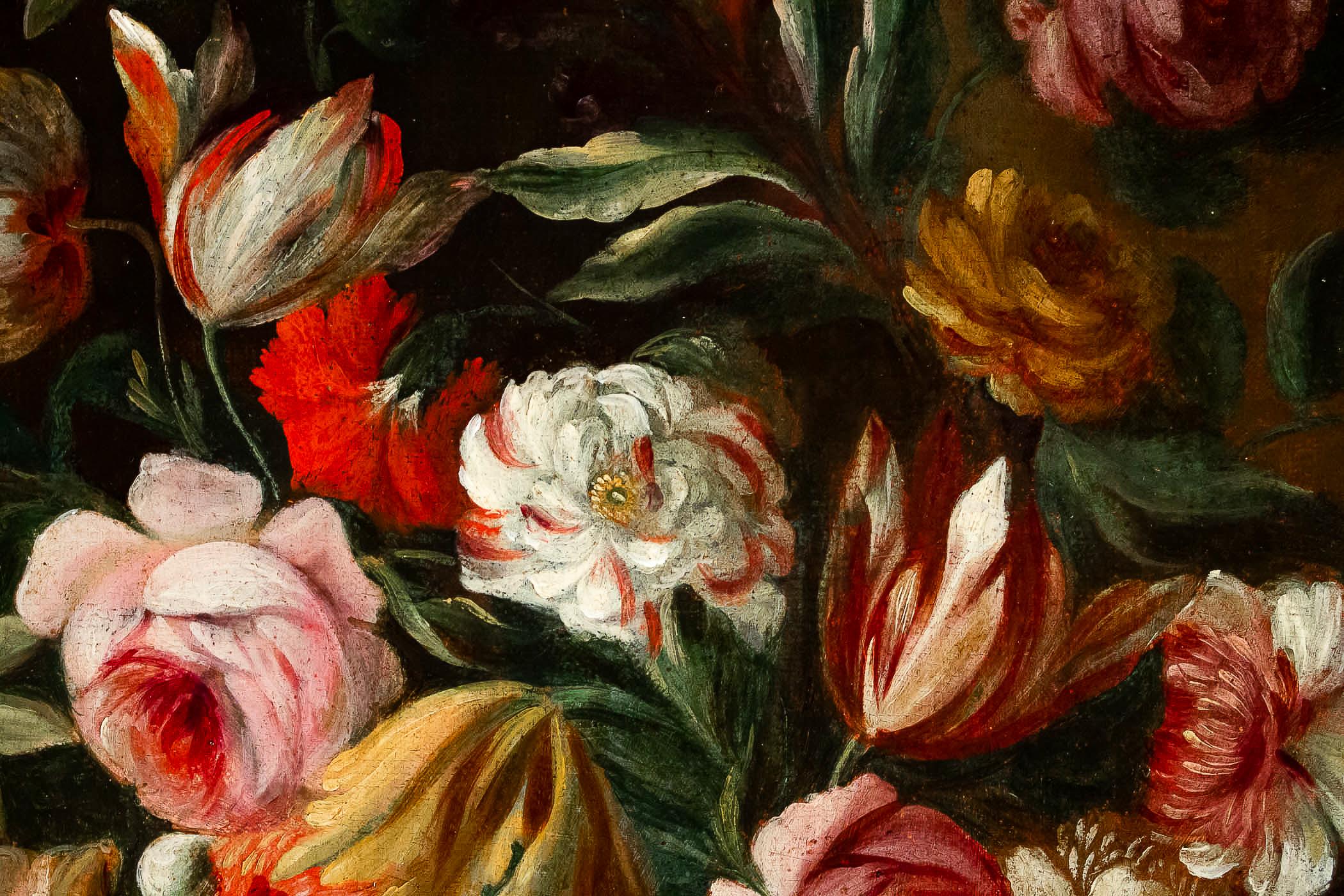 18th Century French School, Pair of Oil on Canvas Bouquets of Flowers 11