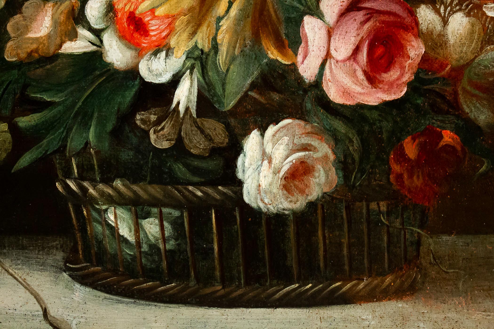 18th Century French School, Pair of Oil on Canvas Bouquets of Flowers 2