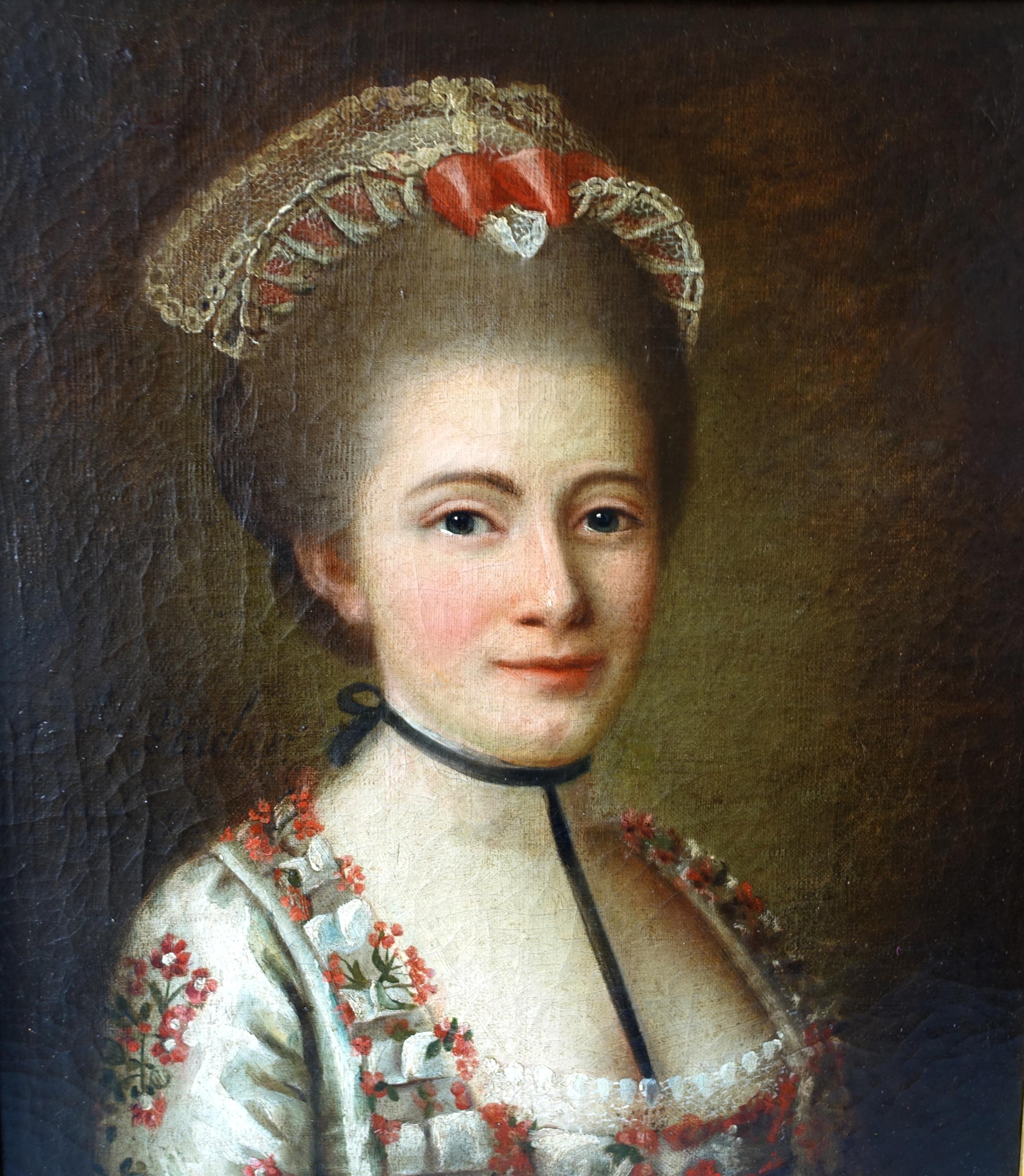 18th century French School : portrait of an aristocrat dated 1768, oil on canvas For Sale 3