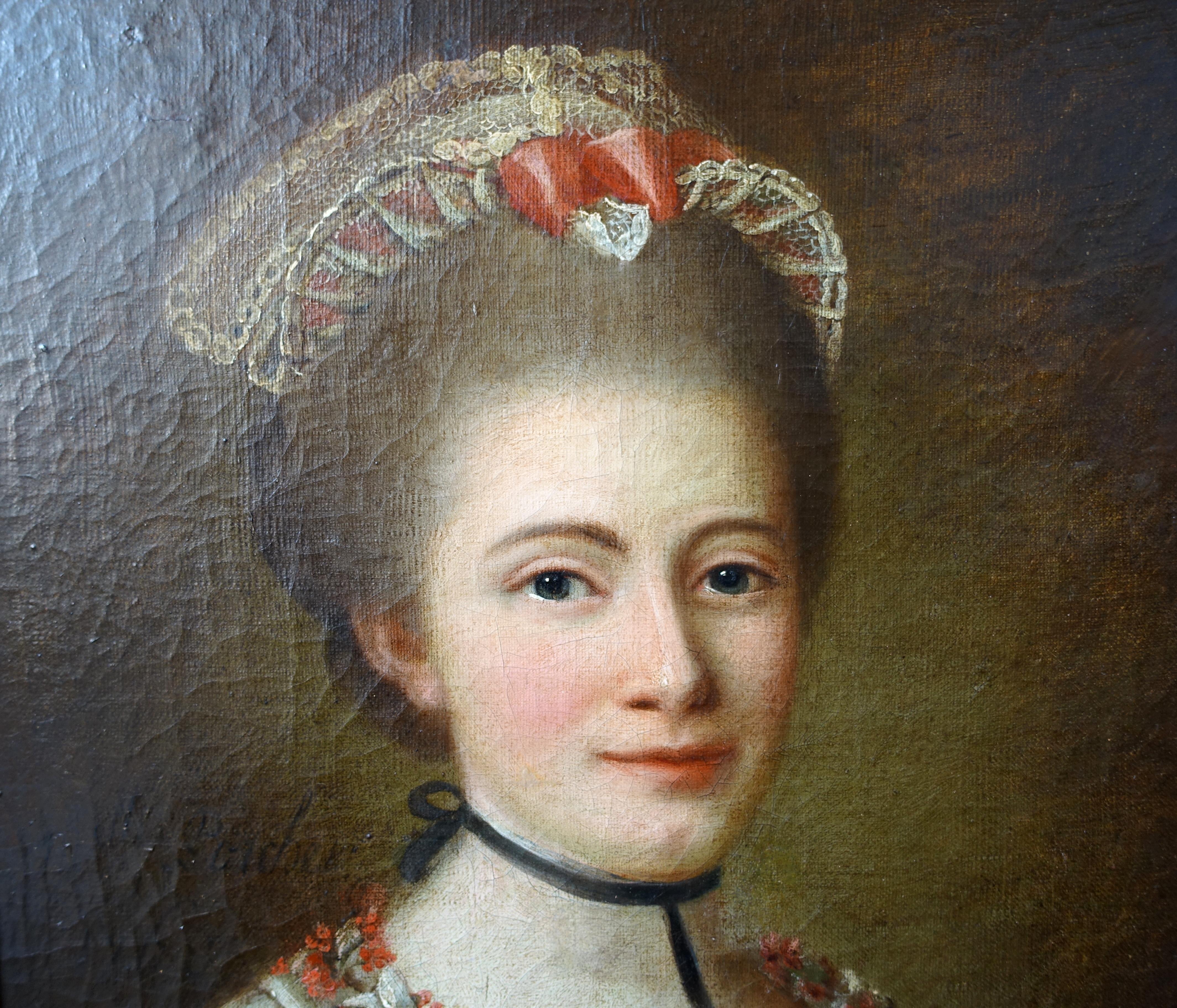 18th century French School : portrait of an aristocrat dated 1768, oil on canvas For Sale 5
