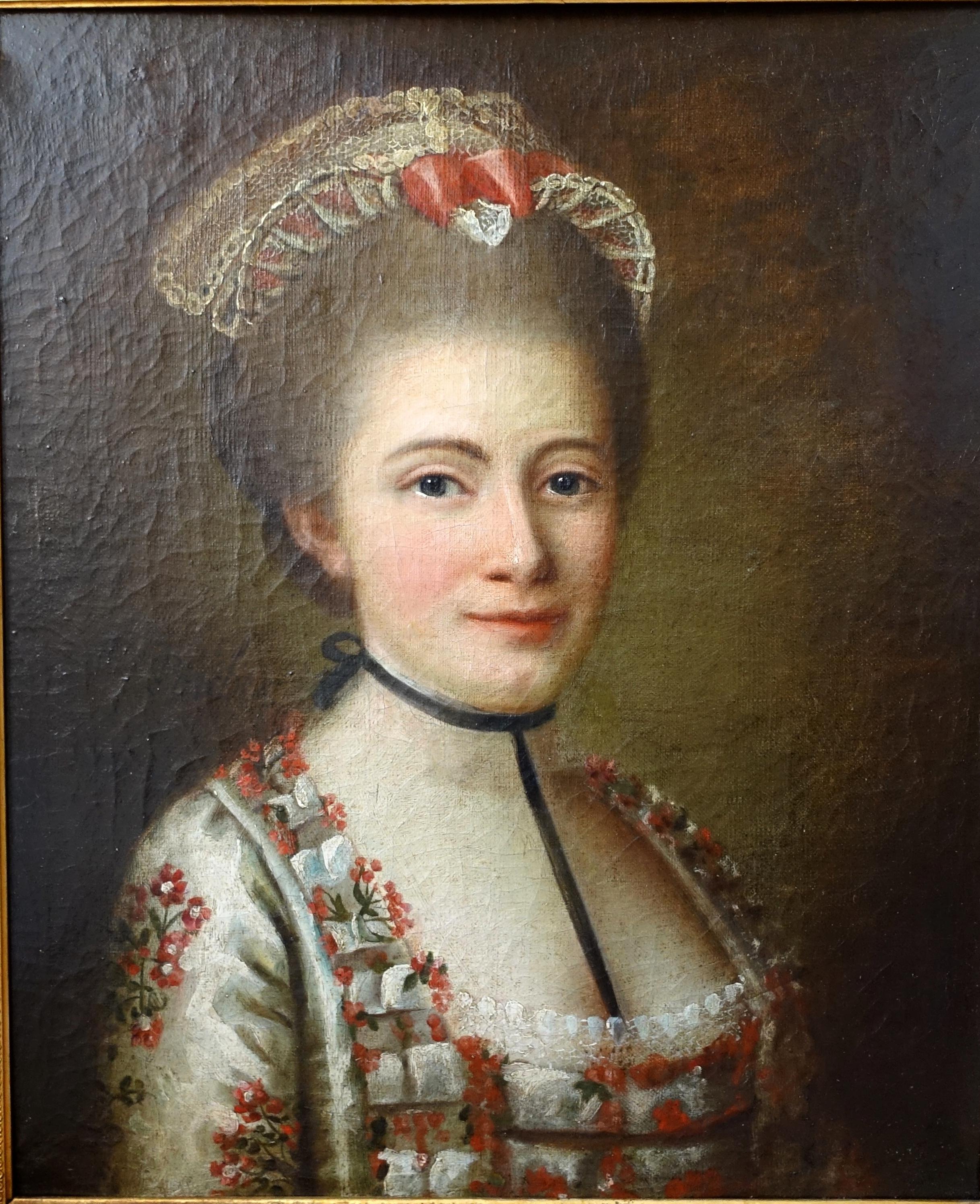 18th century French School : portrait of an aristocrat dated 1768, oil on canvas For Sale 2