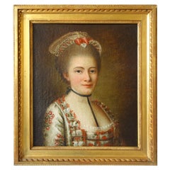 Scuola francese del XVIII secolo: ritratto di un aristocratico datato 1768, olio su tela