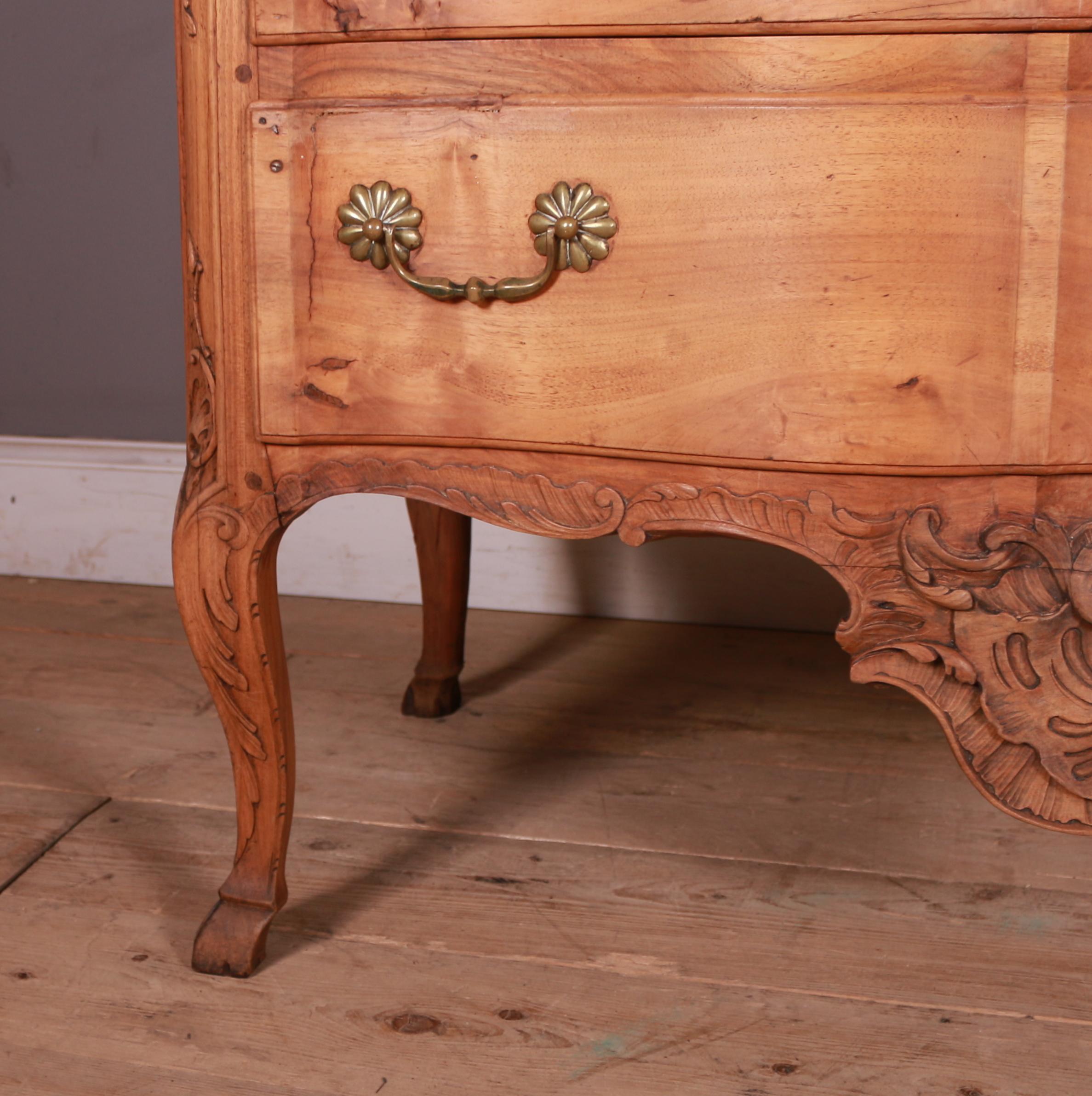 Fruitwood 18th Century French Serpentine Commode For Sale