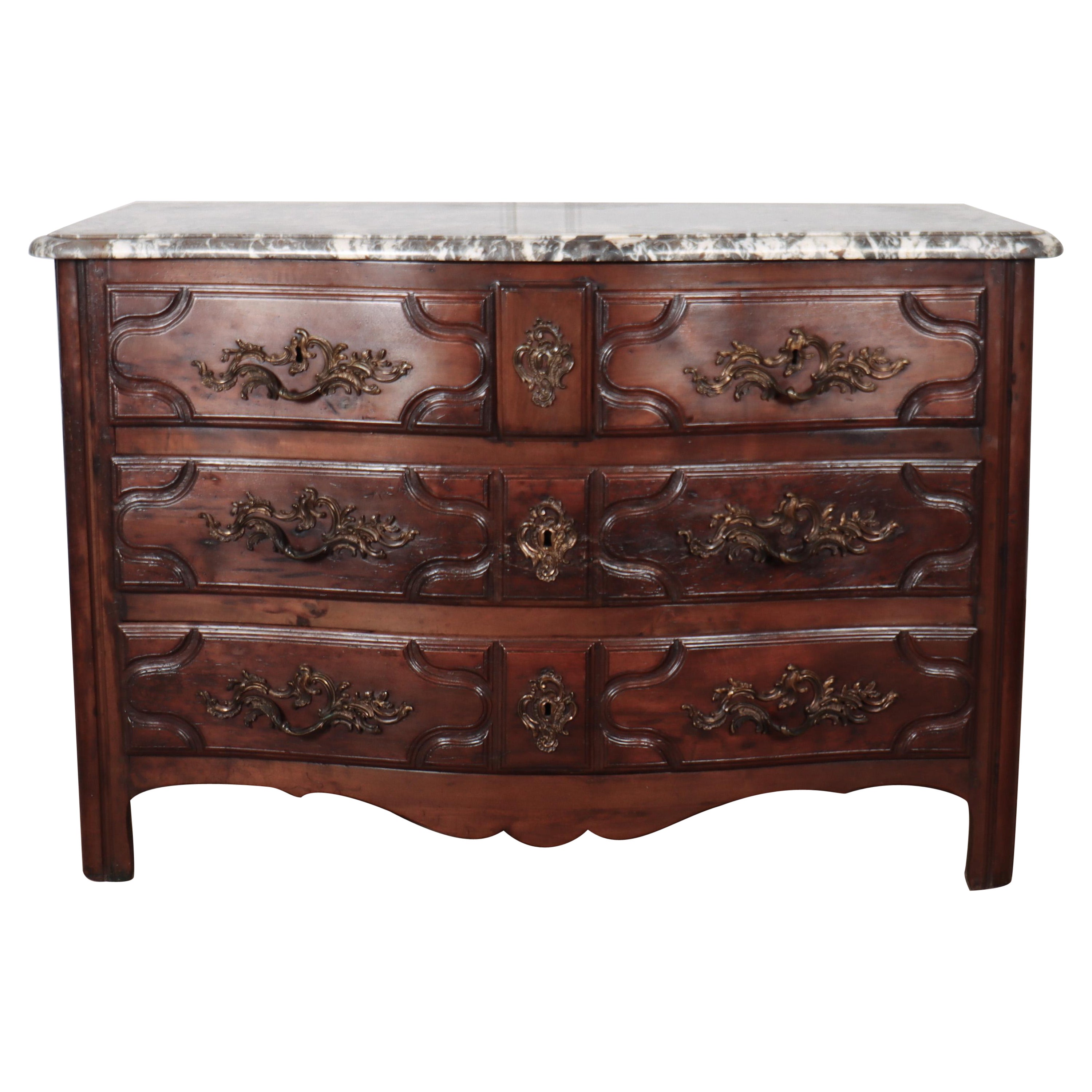 18th Century French Serpentine Commode
