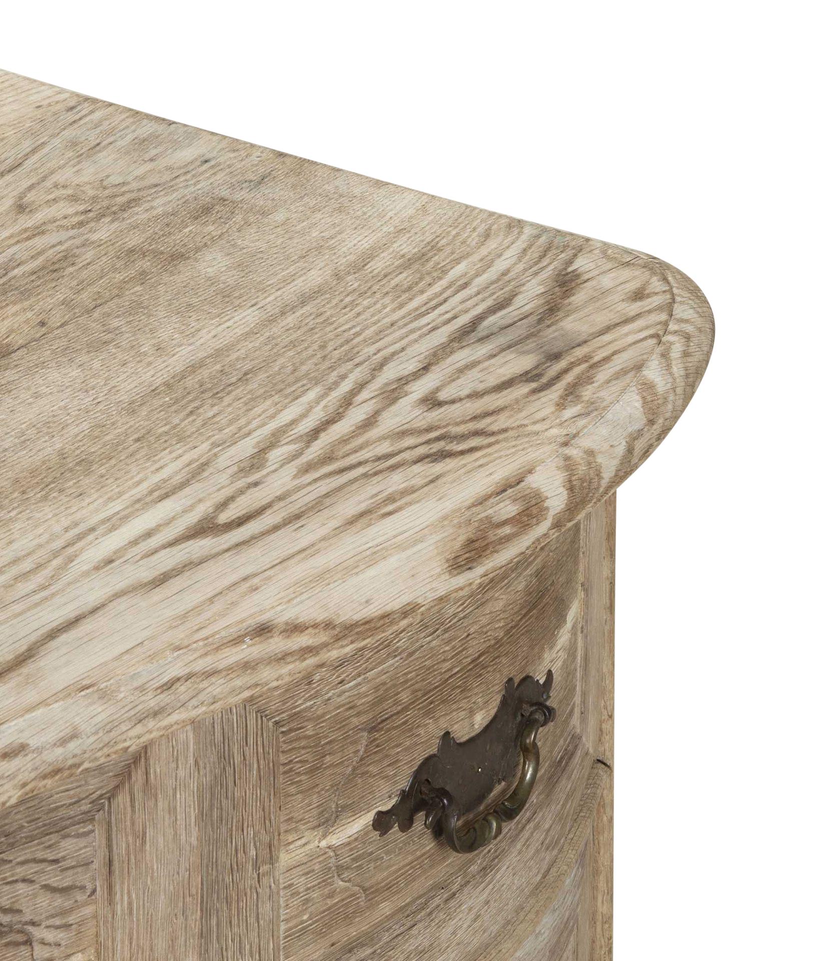 18th Century French Serpentine Front Commode in Bleached Oak For Sale 4